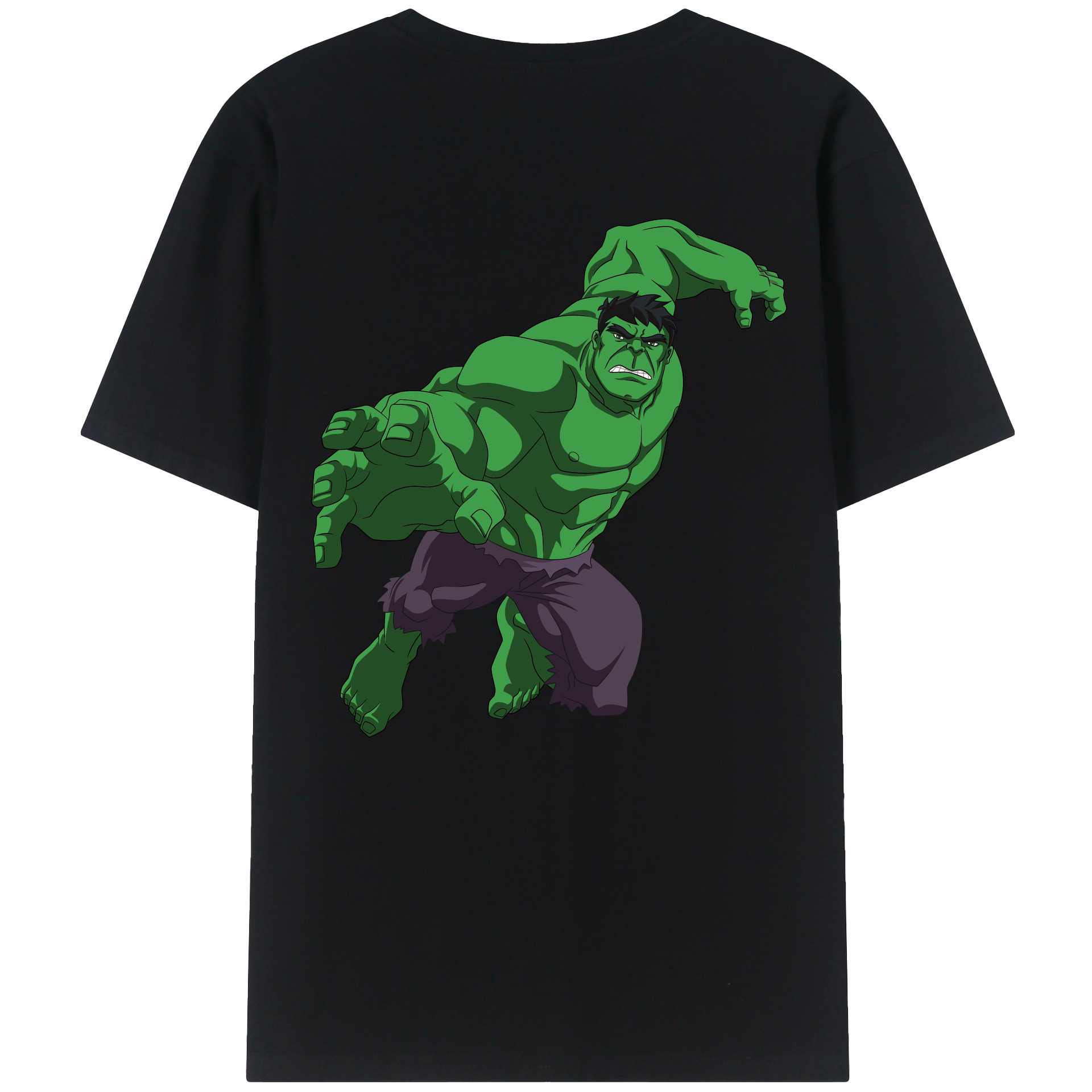 （画像用） アベンジャーズ The Avengers 綿100％ メンズ半袖Tシャツ（バックプリント） 通気性