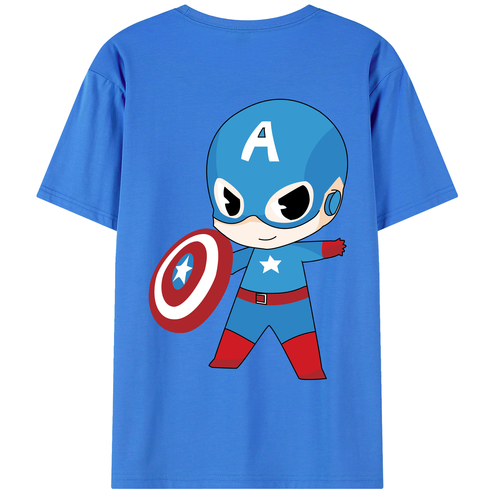 （画像用） アベンジャーズ The Avengers 綿100％ メンズ半袖Tシャツ（バックプリント） 通気性