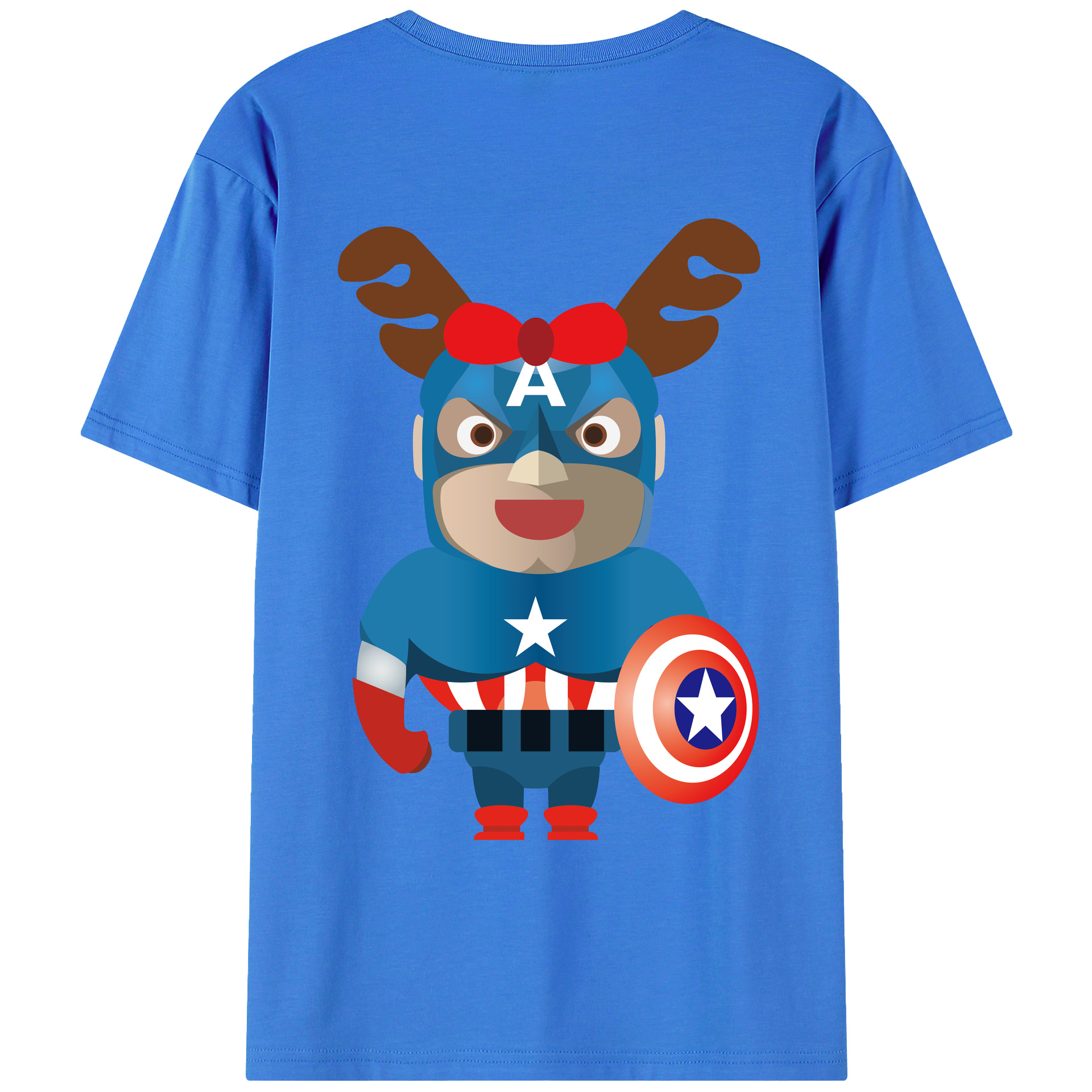 （画像用） アベンジャーズ The Avengers 綿100％ メンズ半袖Tシャツ（バックプリント） 通気性