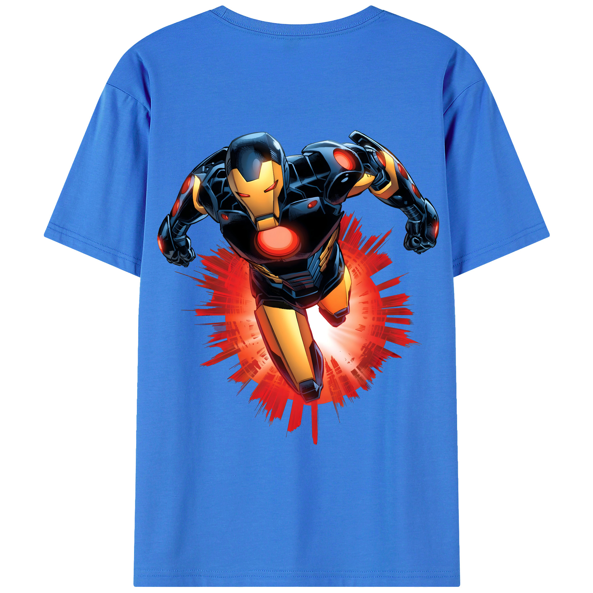 （画像用） アベンジャーズ The Avengers 綿100％ メンズ半袖Tシャツ（バックプリント） 通気性
