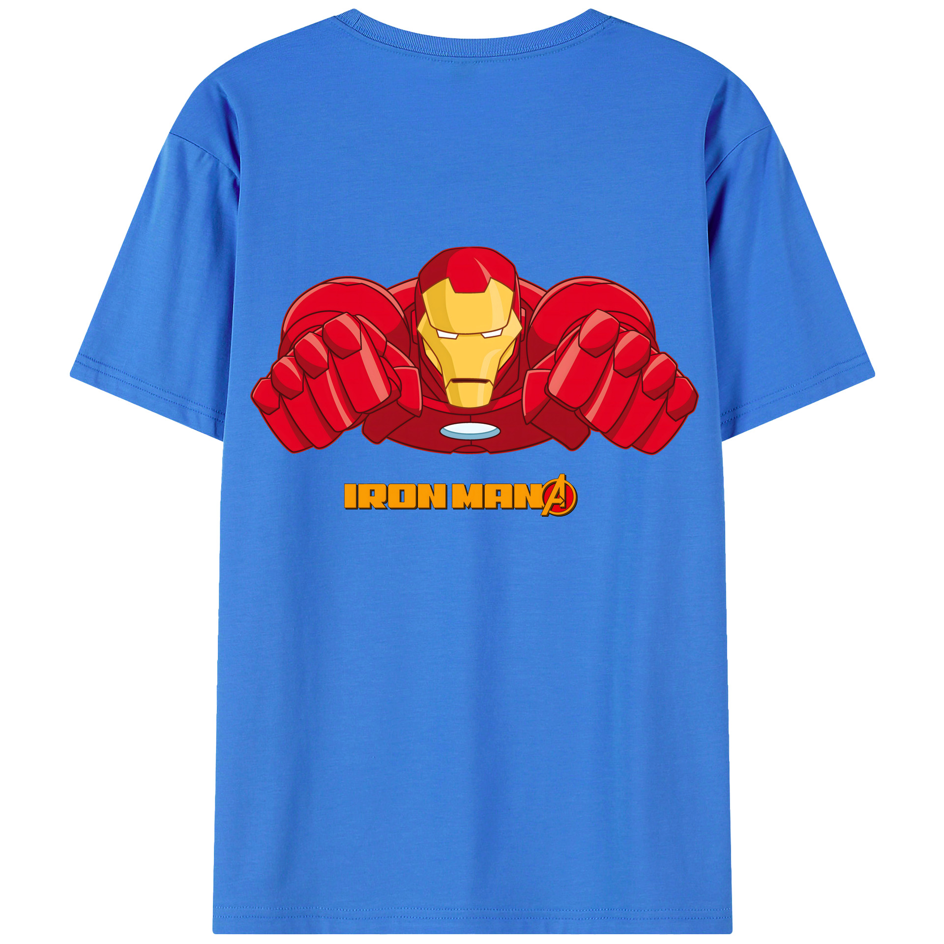 （画像用） アベンジャーズ The Avengers 綿100％ メンズ半袖Tシャツ（バックプリント） 通気性