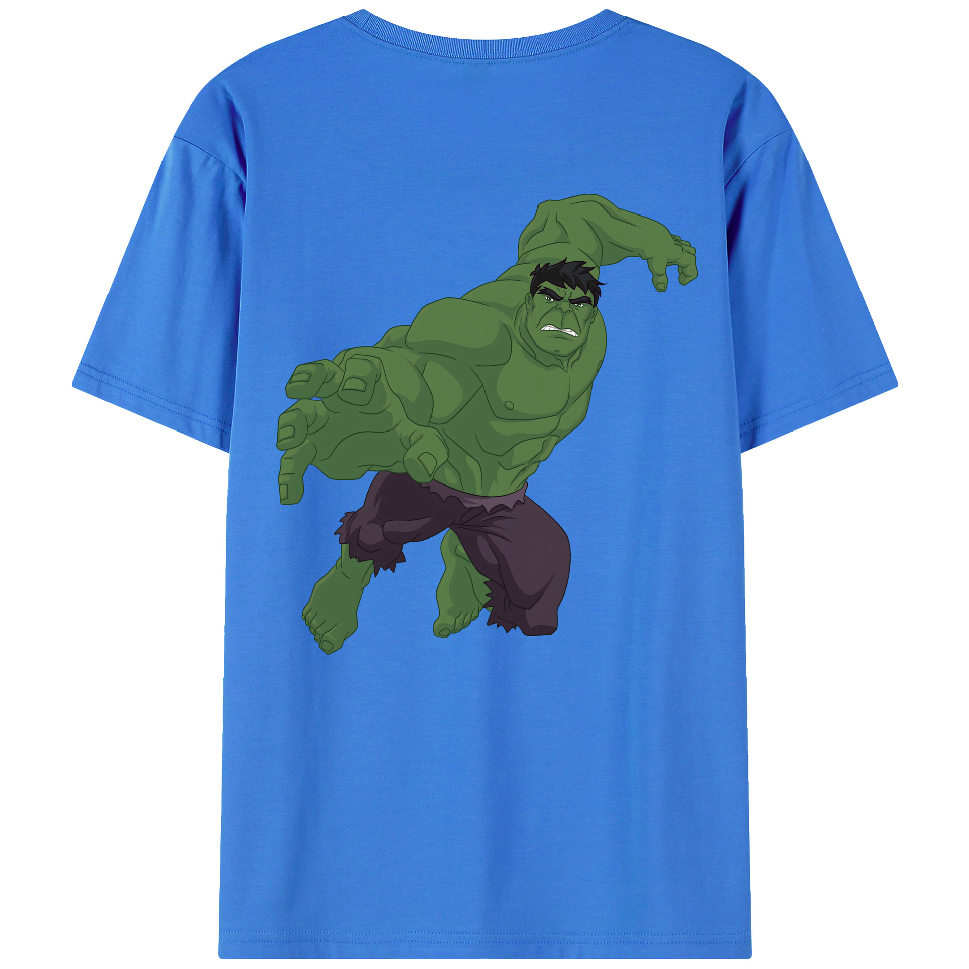 （画像用） アベンジャーズ The Avengers 綿100％ メンズ半袖Tシャツ（バックプリント） 通気性