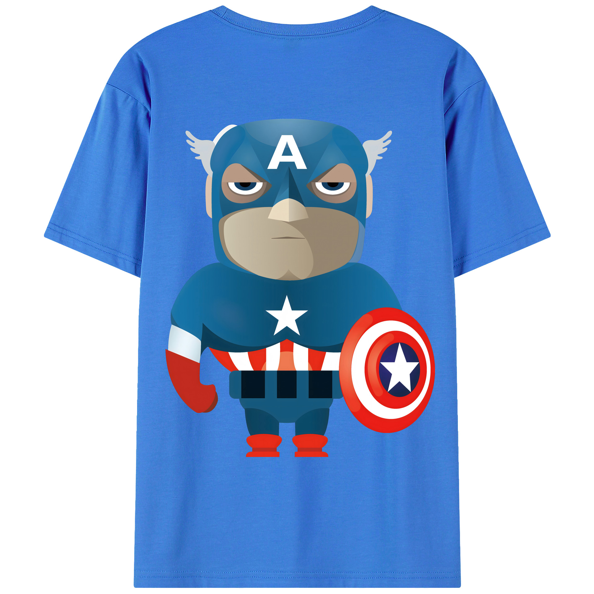 （画像用） アベンジャーズ The Avengers 綿100％ メンズ半袖Tシャツ（バックプリント） 通気性