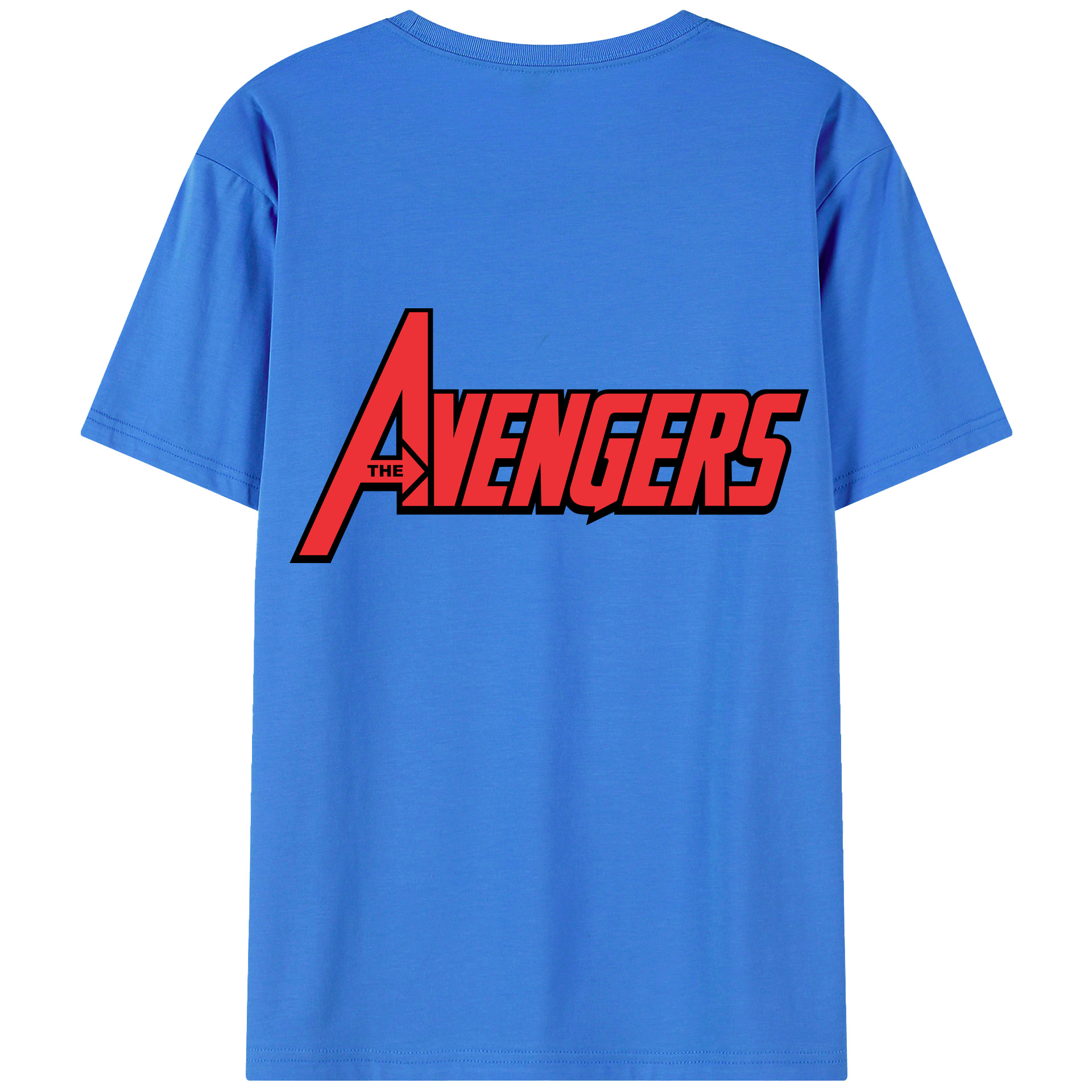 （画像用） アベンジャーズ The Avengers 綿100％ メンズ半袖Tシャツ（バックプリント） 通気性