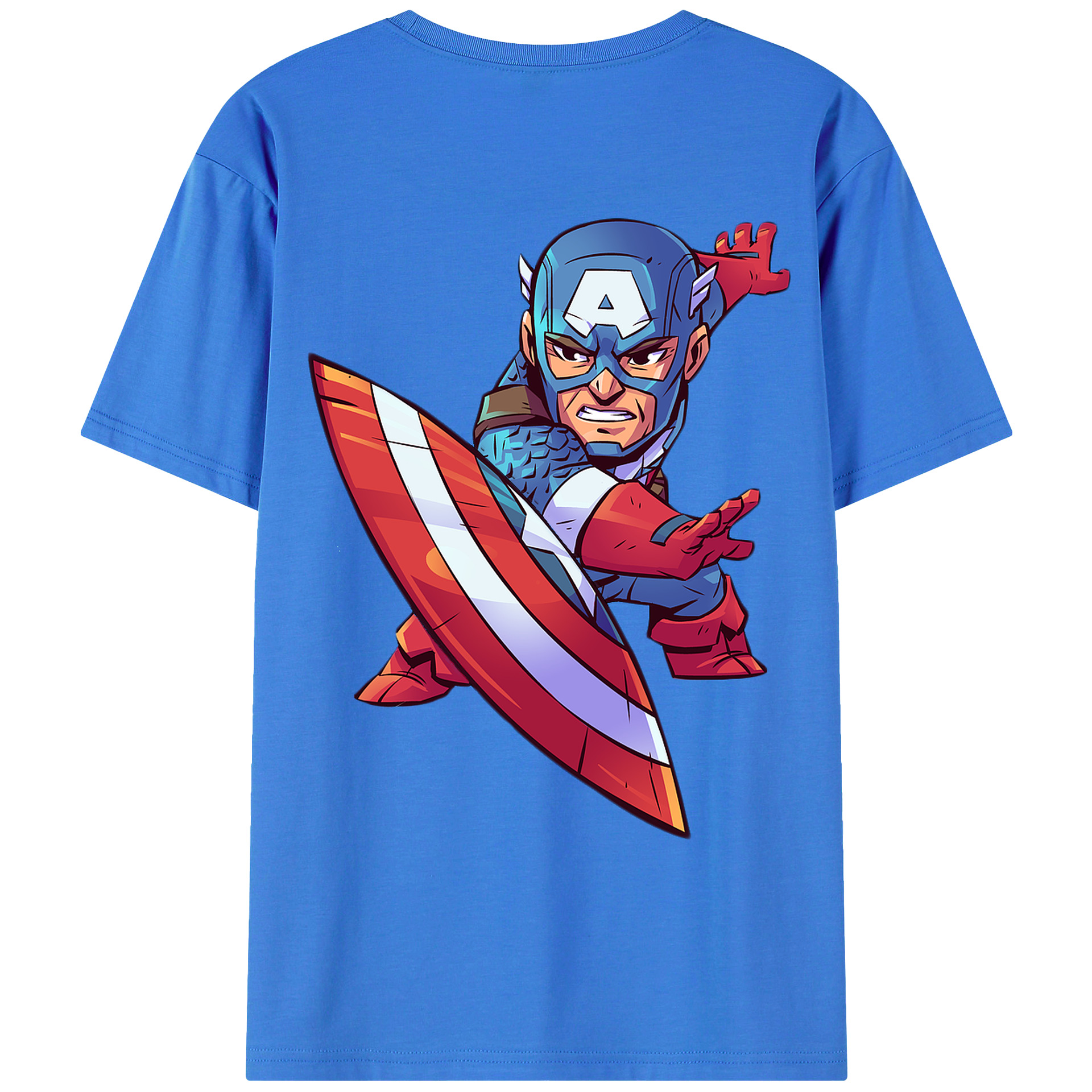 （画像用） アベンジャーズ The Avengers 綿100％ メンズ半袖Tシャツ（バックプリント） 通気性