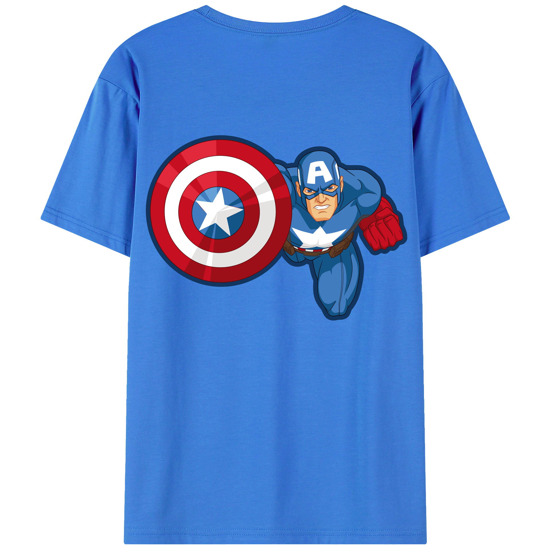 （画像用） アベンジャーズ The Avengers 綿100％ メンズ半袖Tシャツ（バックプリント） 通気性