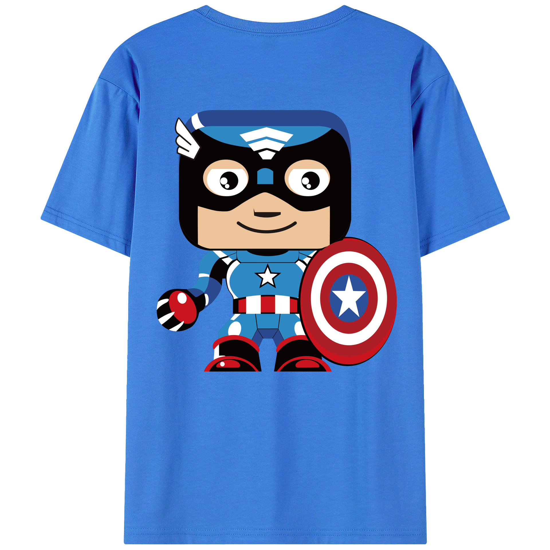 （画像用） アベンジャーズ The Avengers 綿100％ メンズ半袖Tシャツ（バックプリント） 通気性
