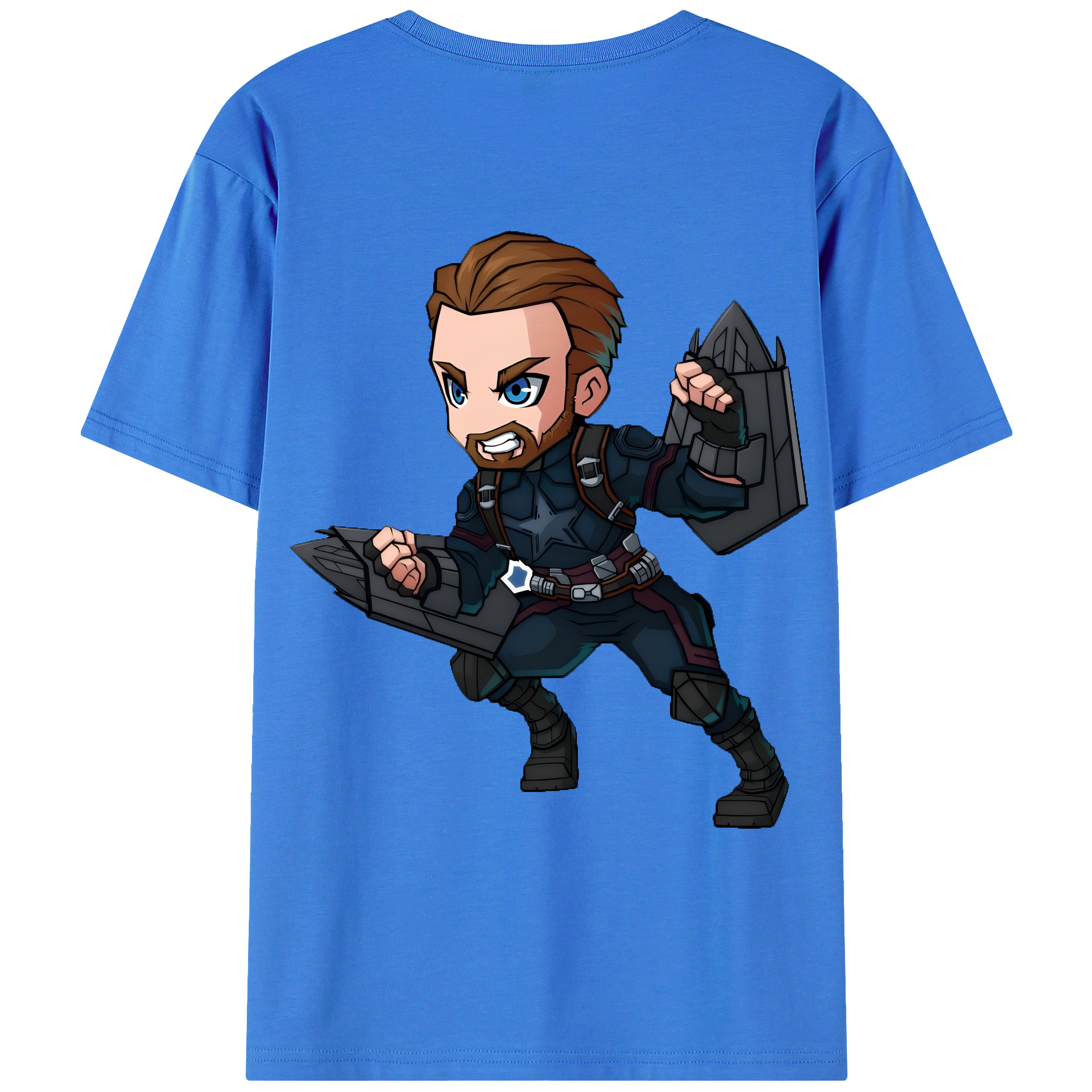 （画像用） アベンジャーズ The Avengers 綿100％ メンズ半袖Tシャツ（バックプリント） 通気性