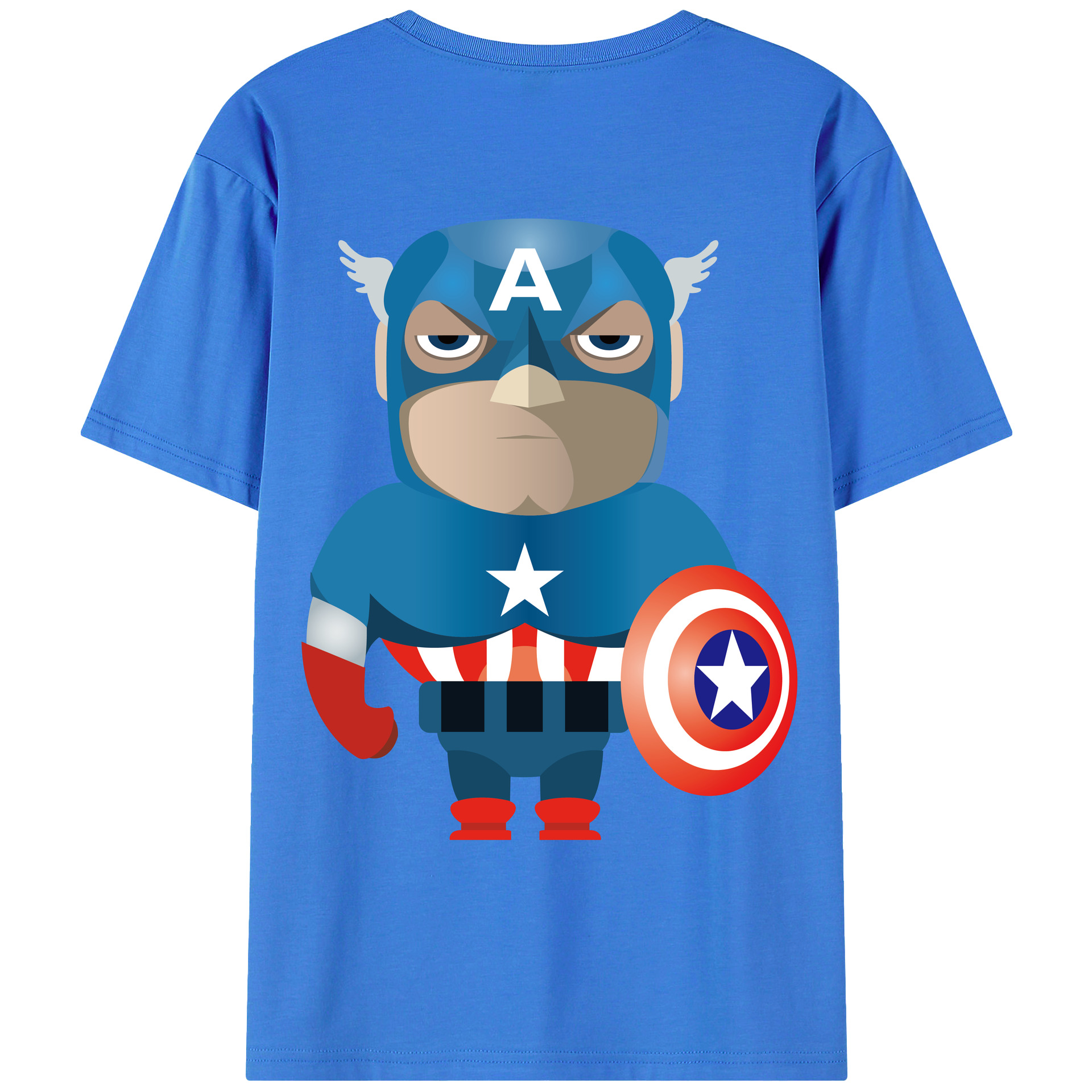 （画像用） アベンジャーズ The Avengers 綿100％ メンズ半袖Tシャツ（バックプリント） 通気性