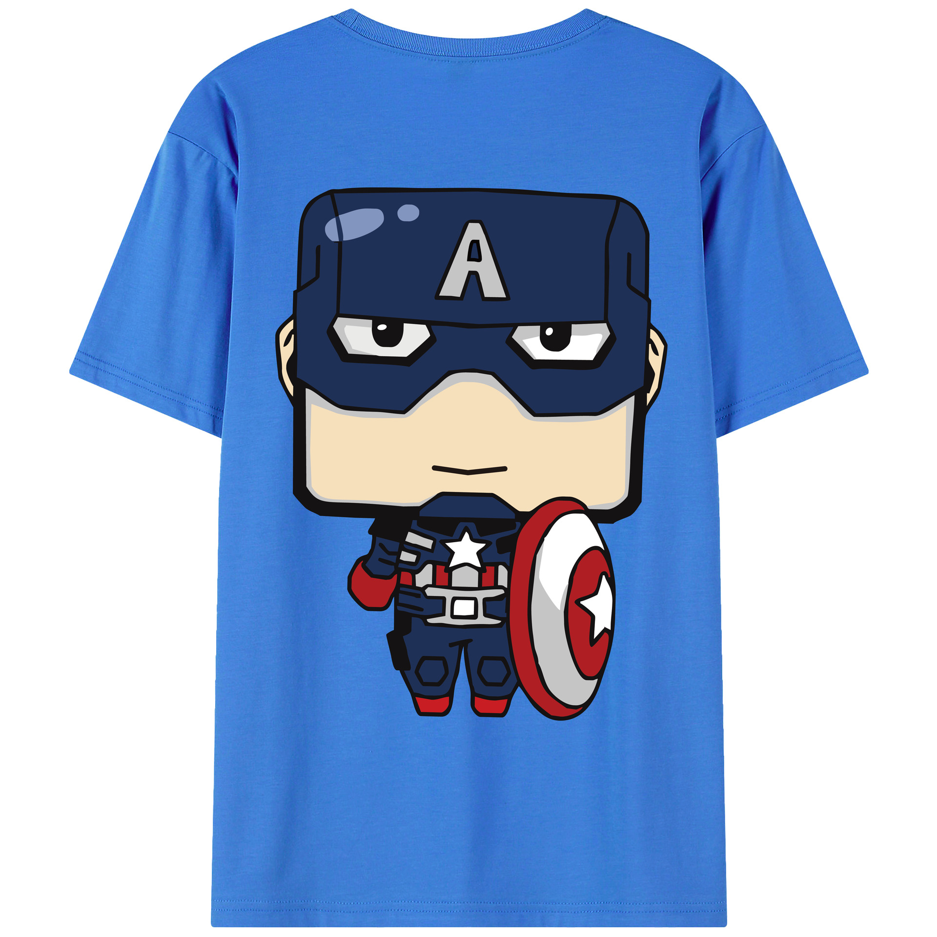 （画像用） アベンジャーズ The Avengers 綿100％ メンズ半袖Tシャツ（バックプリント） 通気性