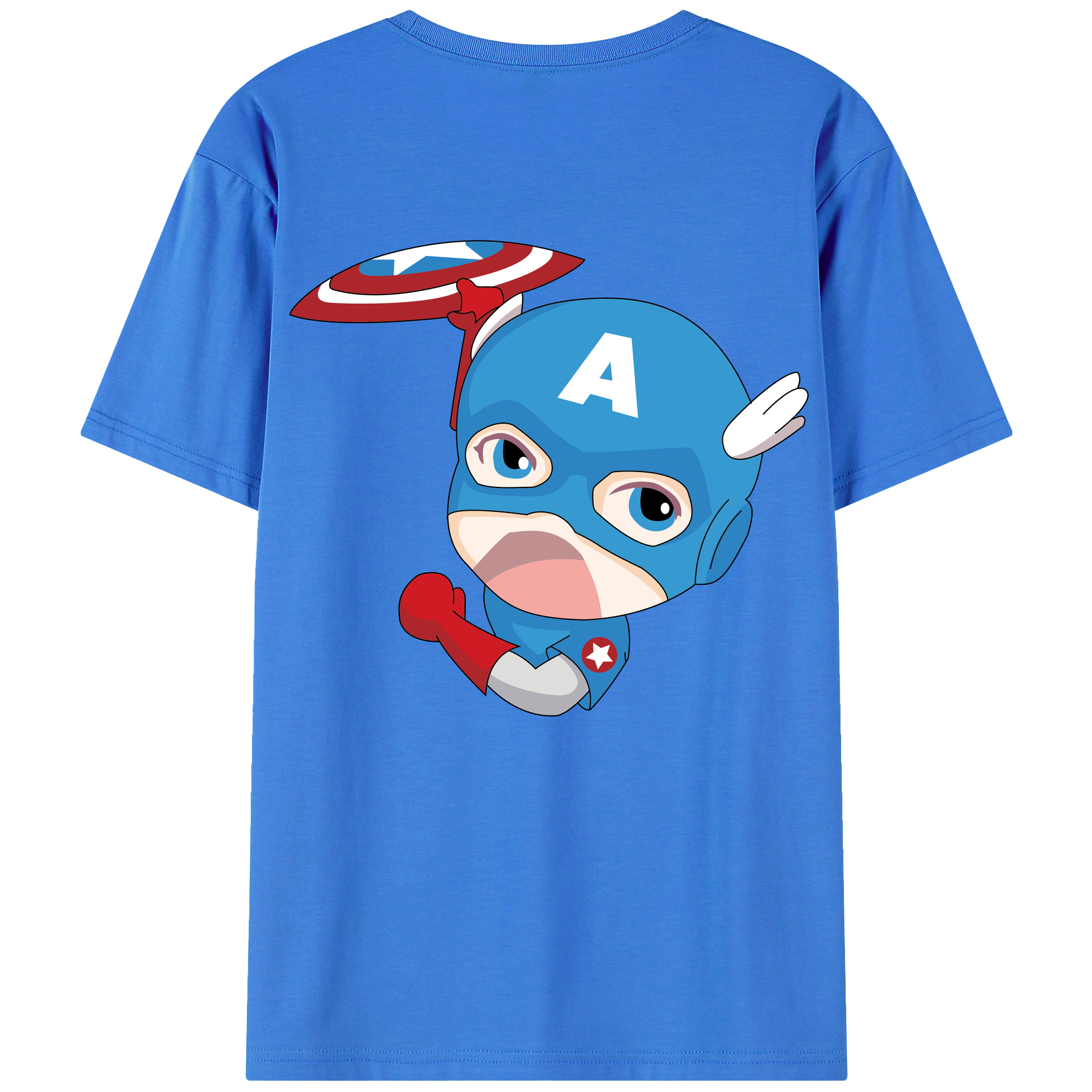（画像用） アベンジャーズ The Avengers 綿100％ メンズ半袖Tシャツ（バックプリント） 通気性