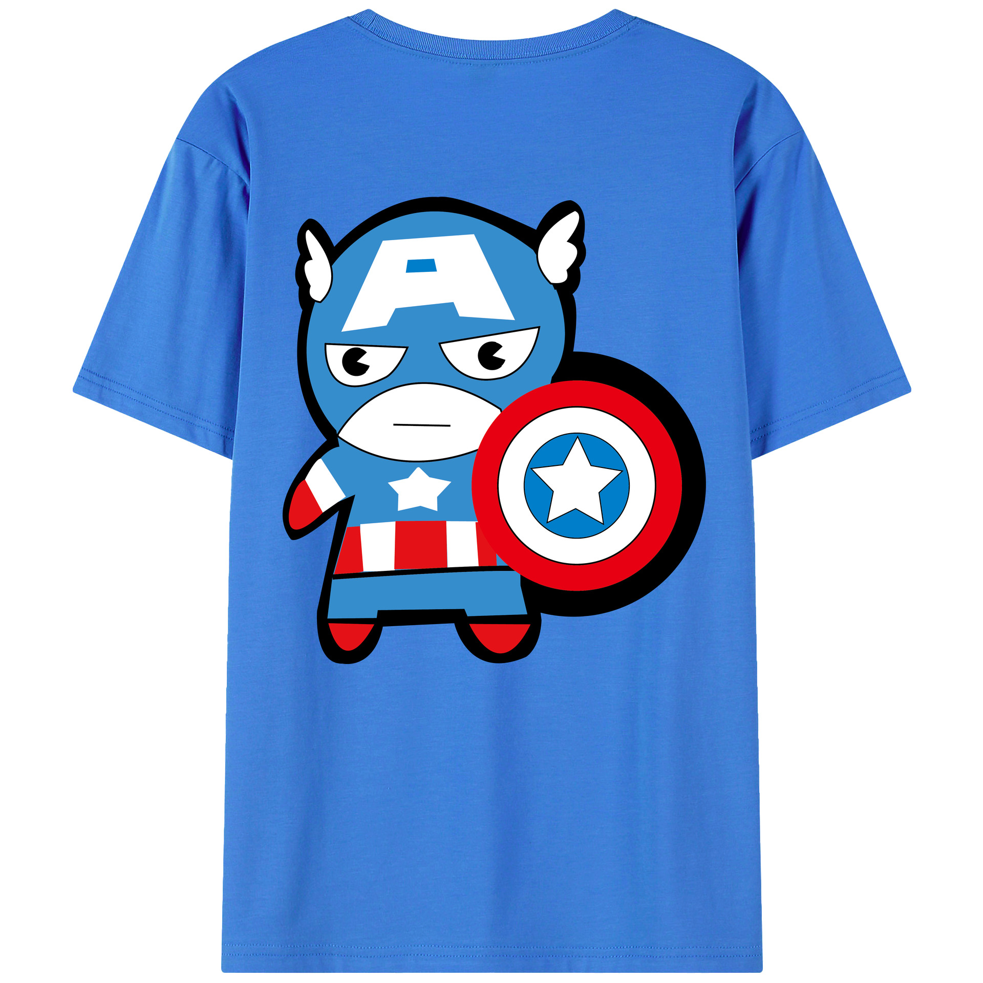 （画像用） アベンジャーズ The Avengers 綿100％ メンズ半袖Tシャツ（バックプリント） 通気性