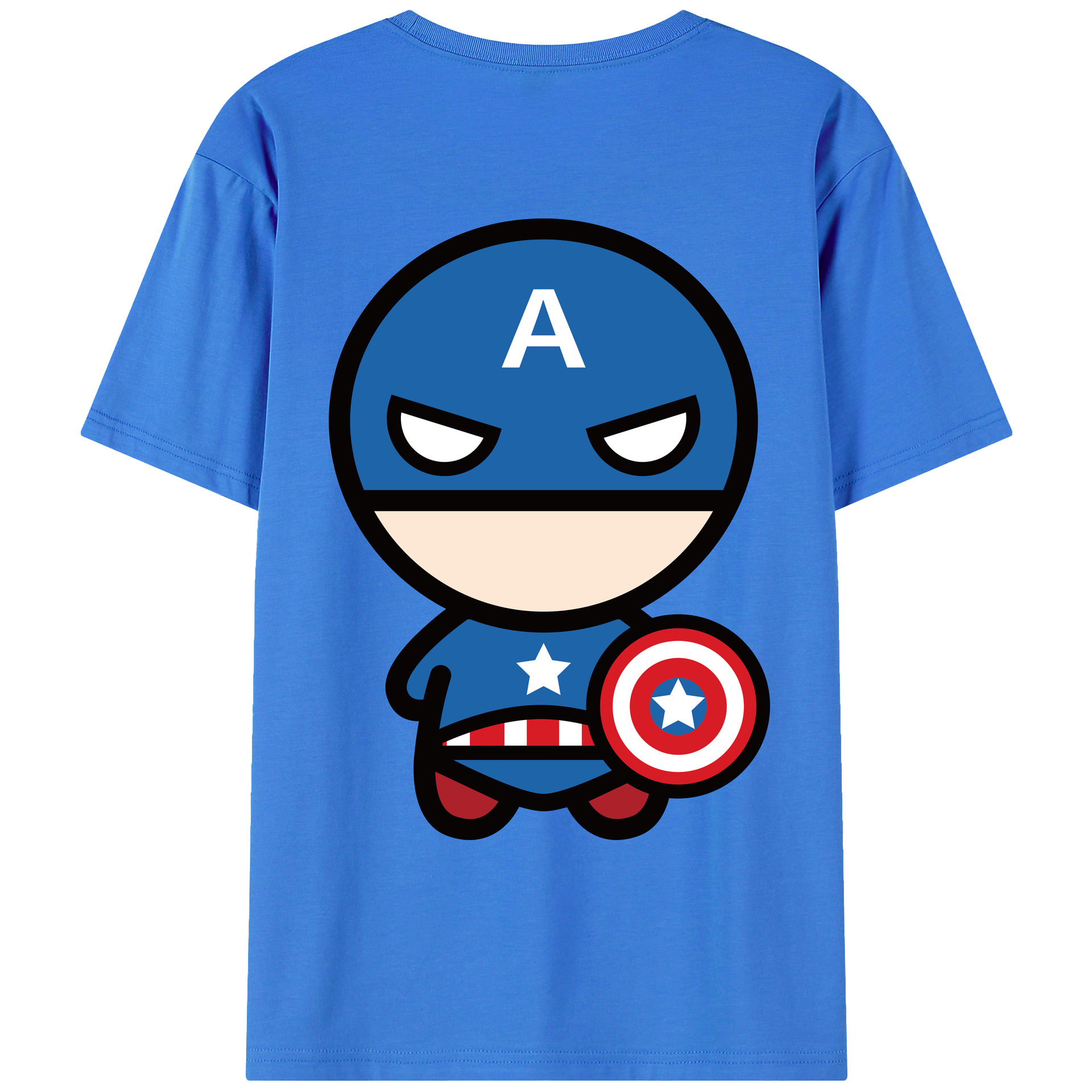 （画像用） アベンジャーズ The Avengers 綿100％ メンズ半袖Tシャツ（バックプリント） 通気性