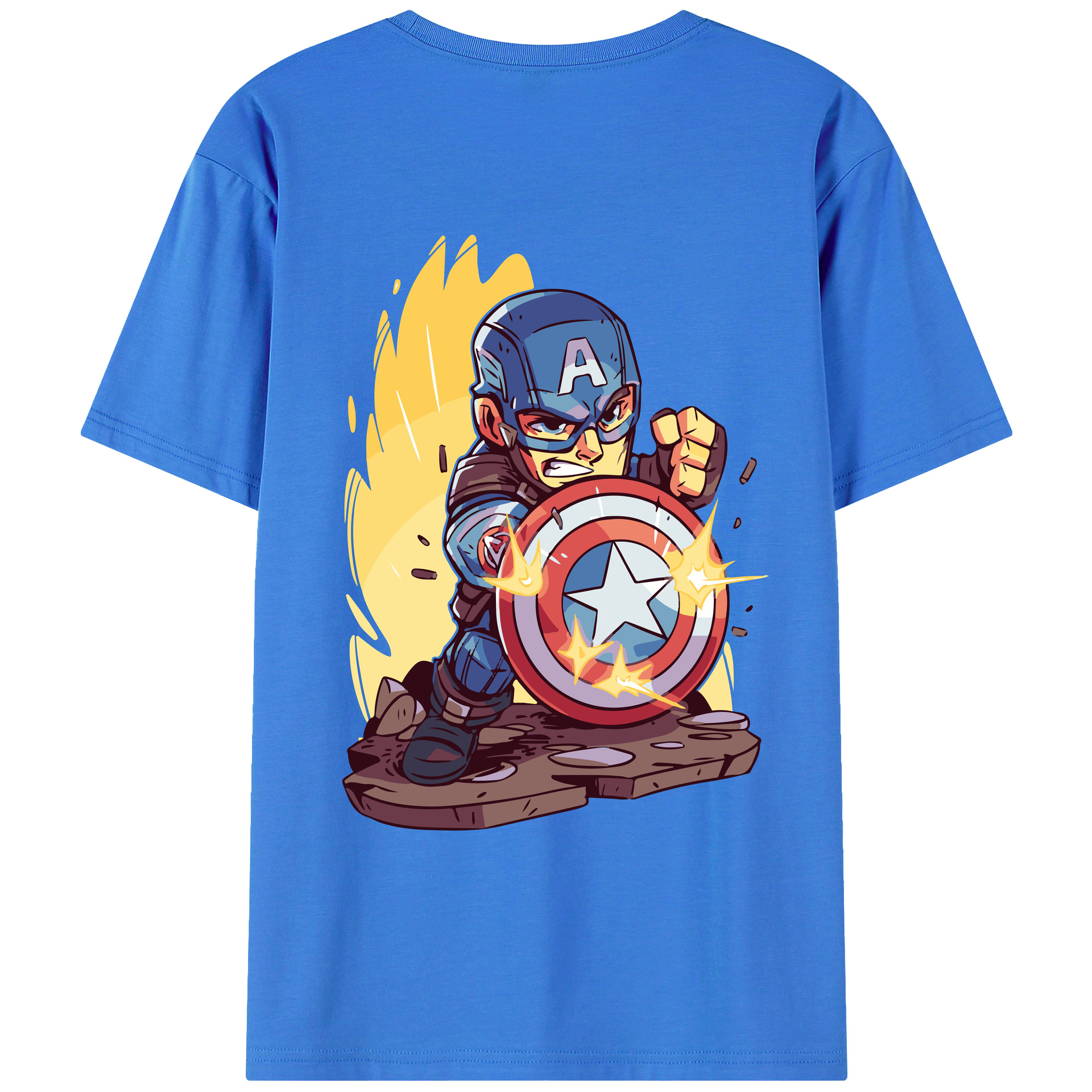 （画像用） アベンジャーズ The Avengers 綿100％ メンズ半袖Tシャツ（バックプリント） 通気性
