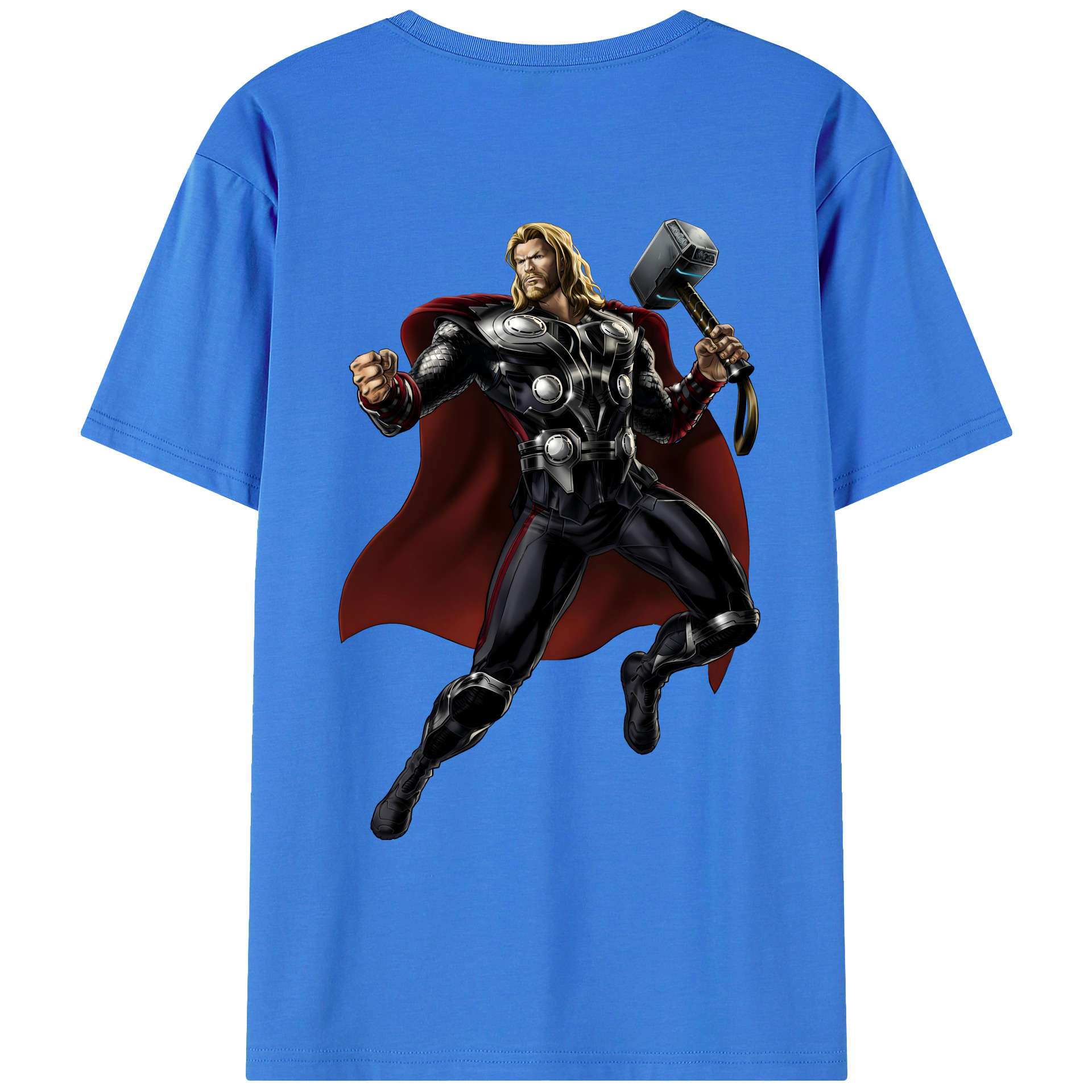 （画像用） アベンジャーズ The Avengers 綿100％ メンズ半袖Tシャツ（バックプリント） 通気性