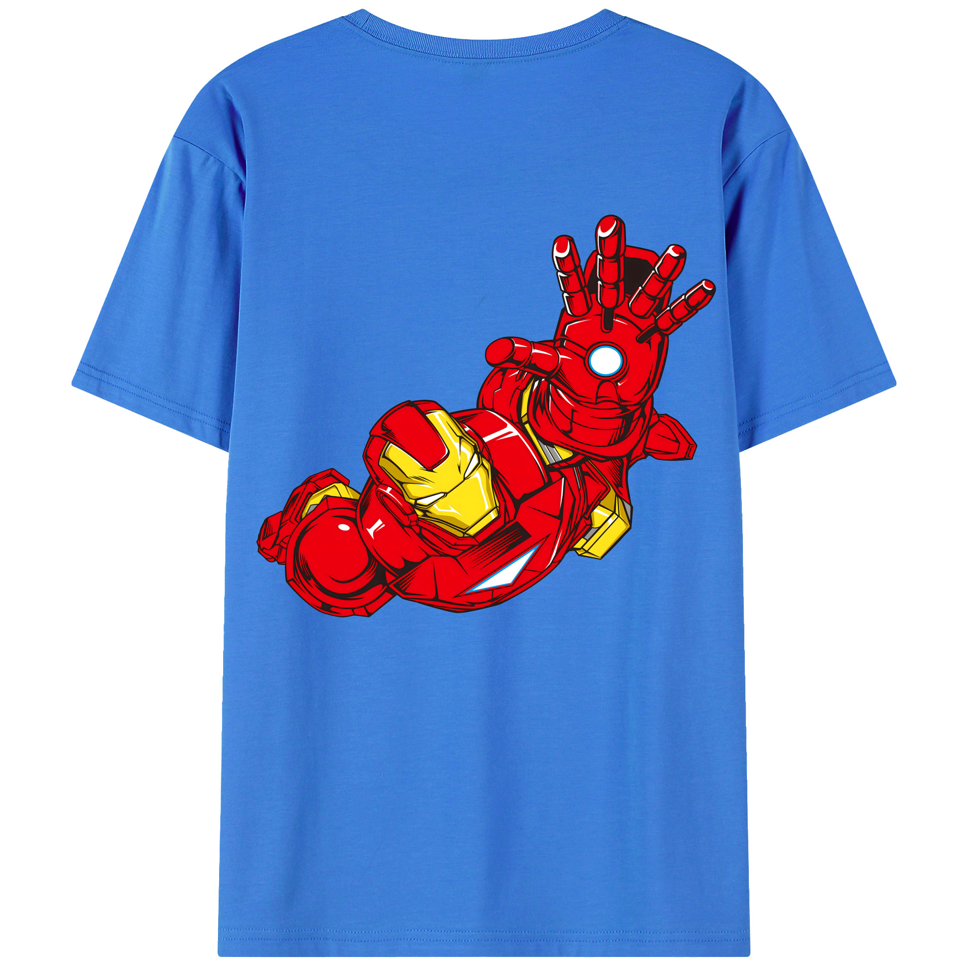（画像用） アベンジャーズ The Avengers 綿100％ メンズ半袖Tシャツ（バックプリント） 通気性
