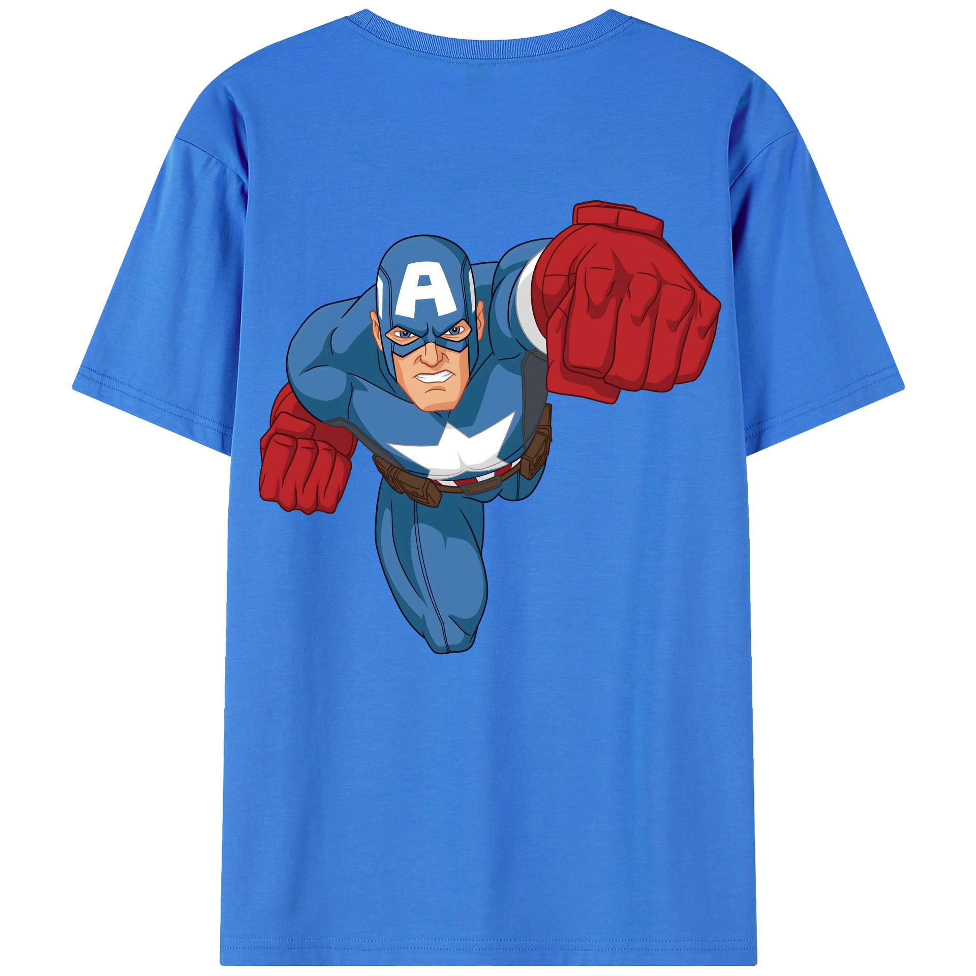 （画像用） アベンジャーズ The Avengers 綿100％ メンズ半袖Tシャツ（バックプリント） 通気性