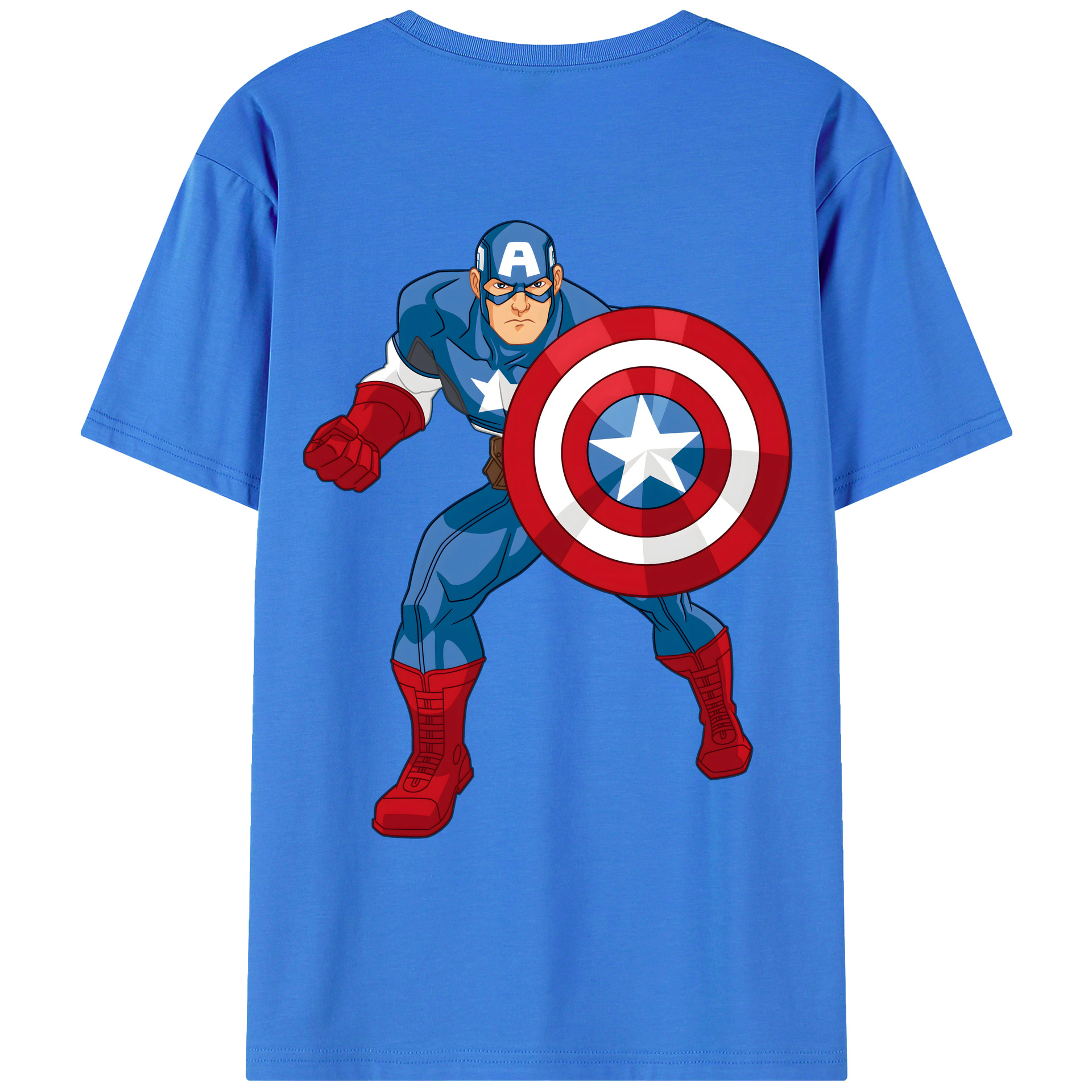 （画像用） アベンジャーズ The Avengers 綿100％ メンズ半袖Tシャツ（バックプリント） 通気性