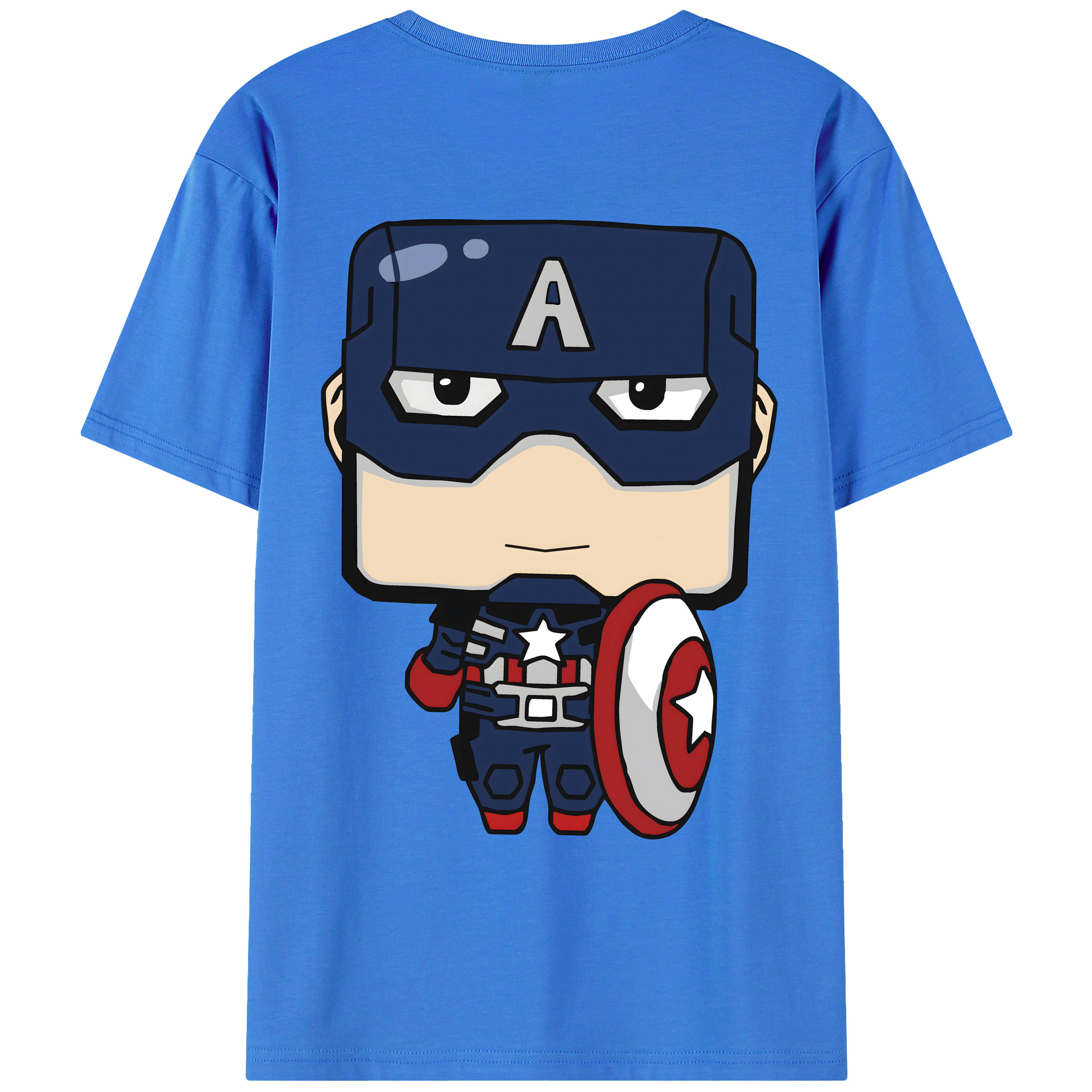 （画像用） アベンジャーズ The Avengers 綿100％ メンズ半袖Tシャツ（バックプリント） 通気性
