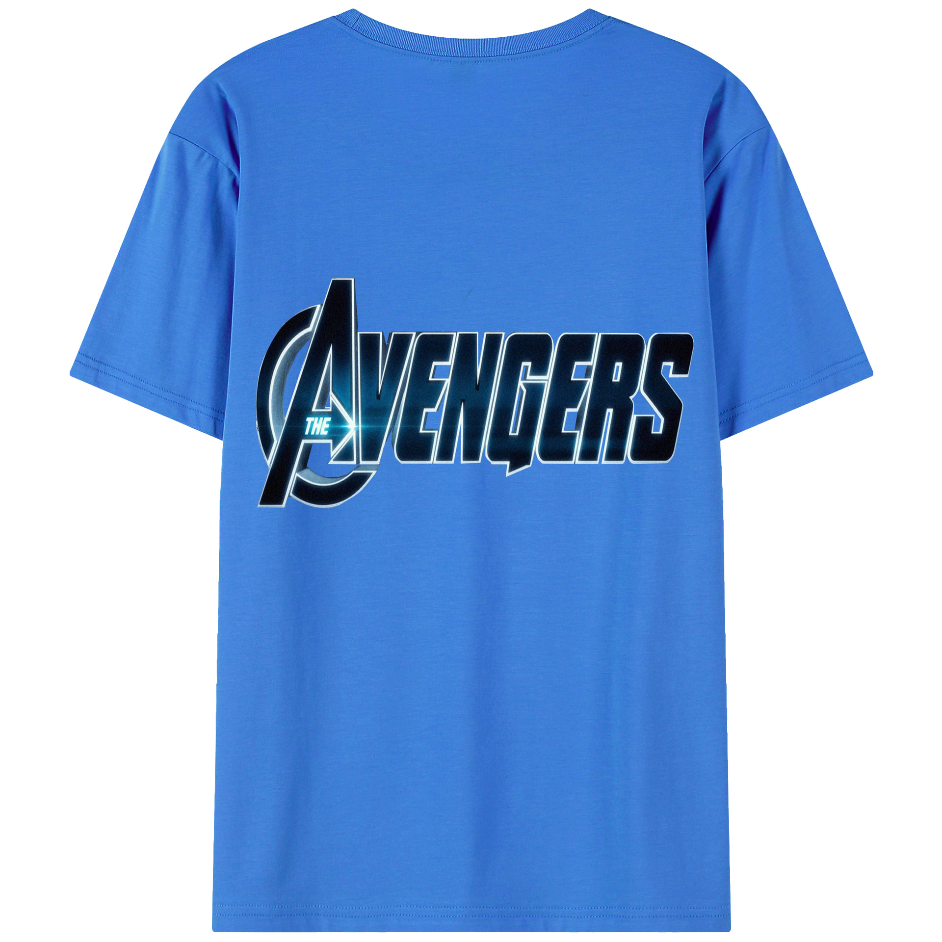 （画像用） アベンジャーズ The Avengers 綿100％ メンズ半袖Tシャツ（バックプリント） 通気性