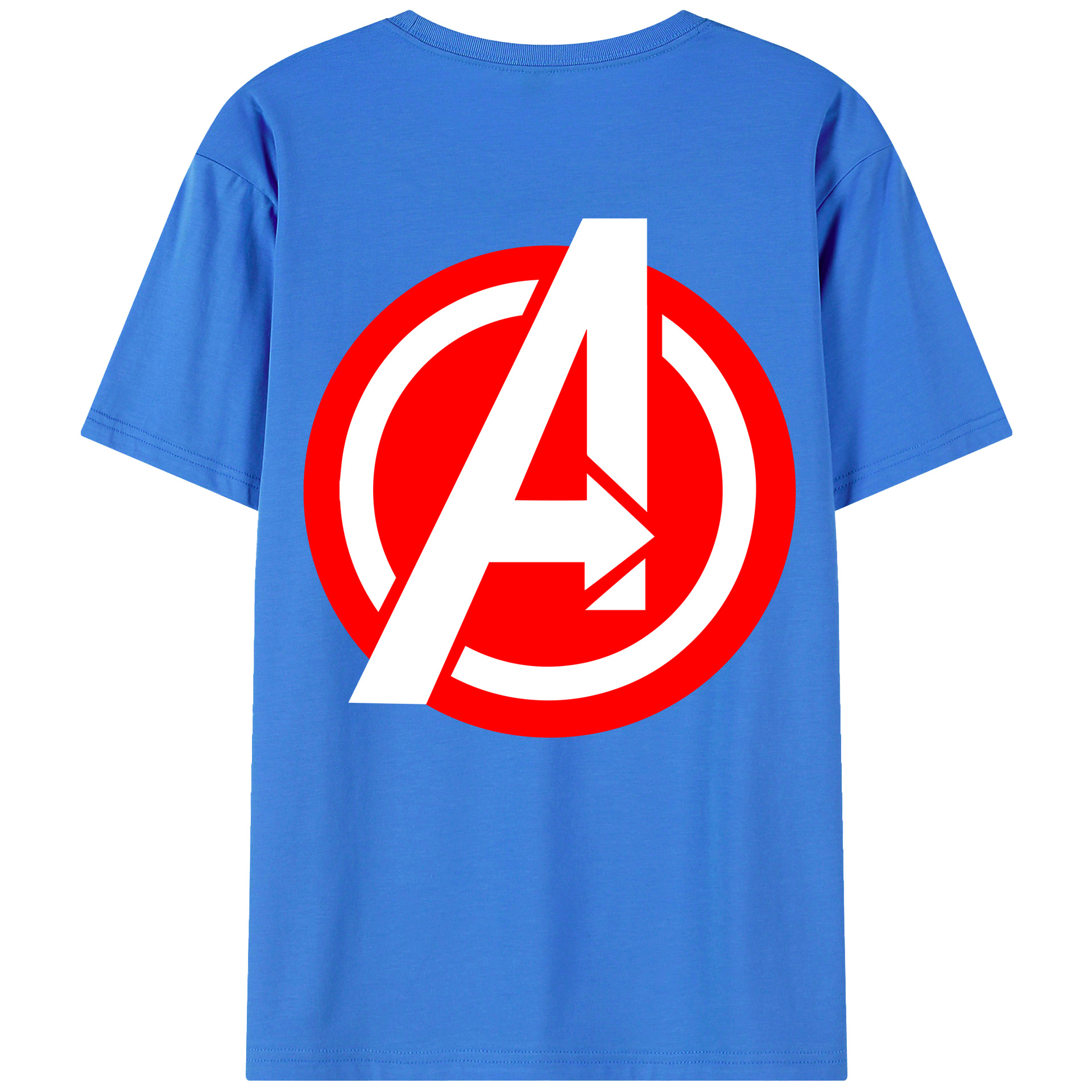 （画像用） アベンジャーズ The Avengers 綿100％ メンズ半袖Tシャツ（バックプリント） 通気性