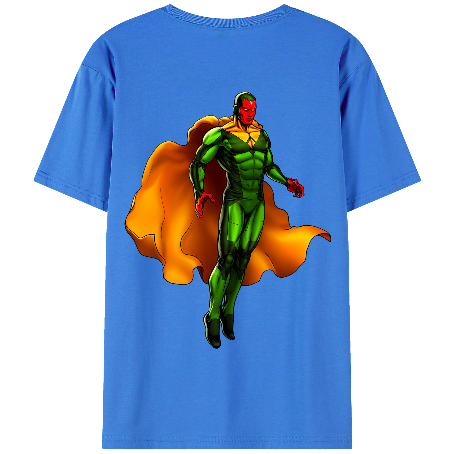 （画像用） アベンジャーズ The Avengers 綿100％ メンズ半袖Tシャツ（バックプリント） 通気性