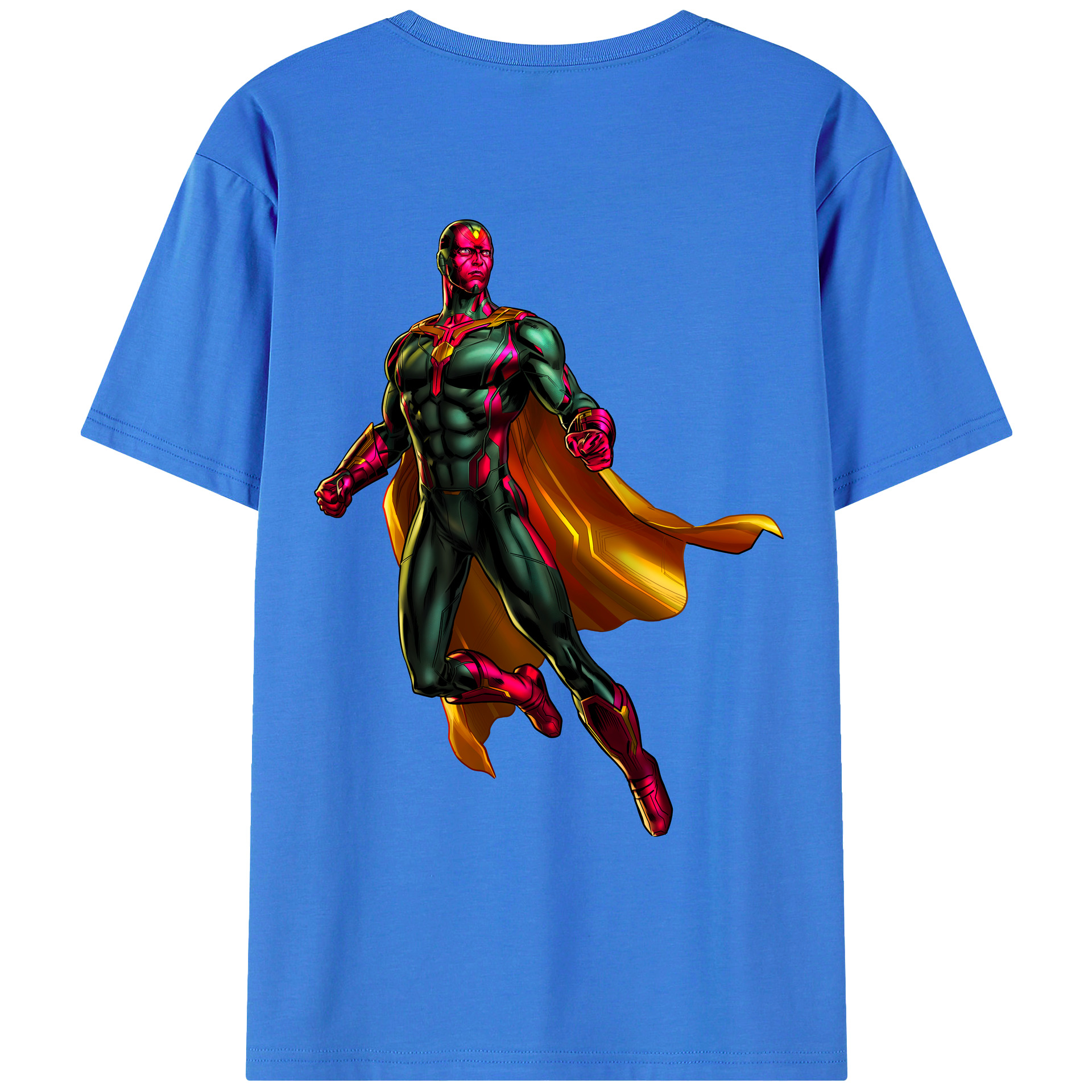 （画像用） アベンジャーズ The Avengers 綿100％ メンズ半袖Tシャツ（バックプリント） 通気性