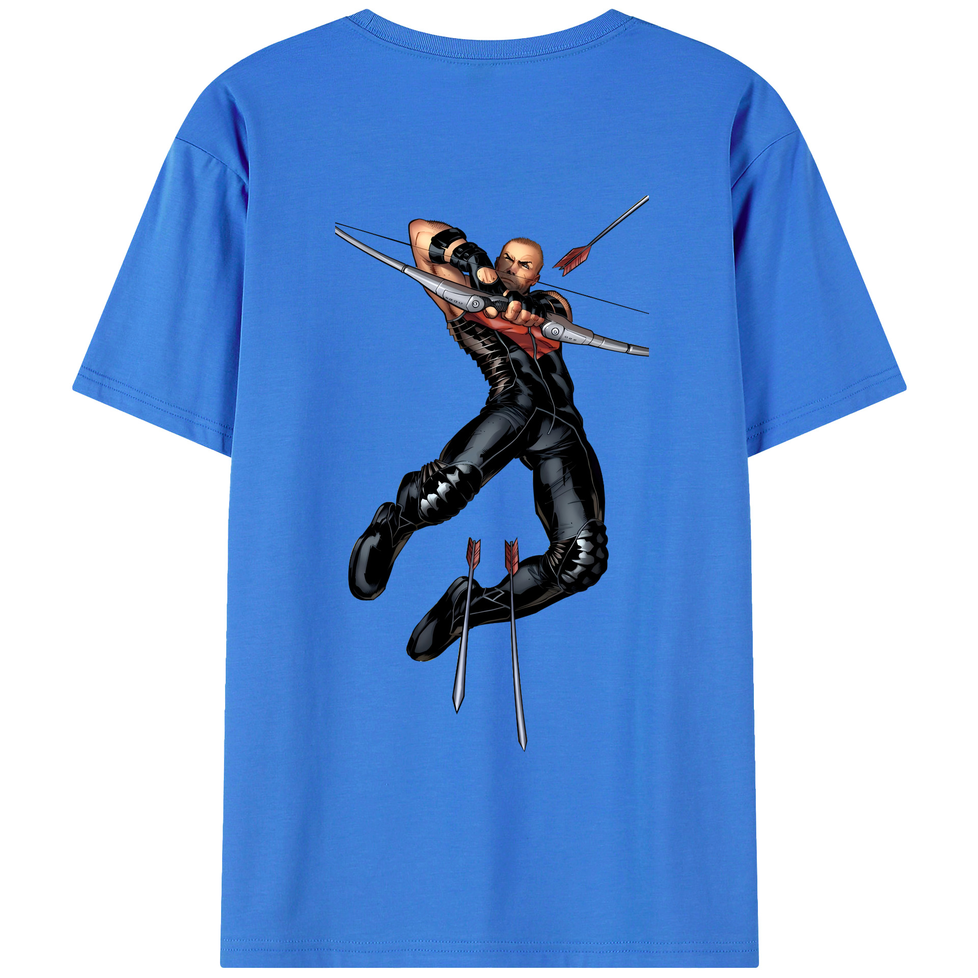 （画像用） アベンジャーズ The Avengers 綿100％ メンズ半袖Tシャツ（バックプリント） 通気性