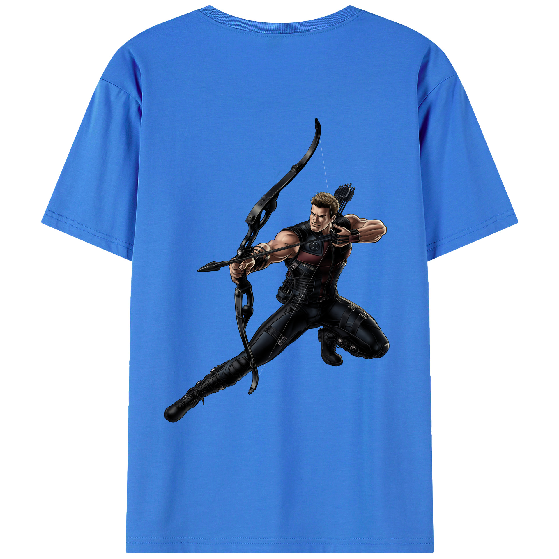 （画像用） アベンジャーズ The Avengers 綿100％ メンズ半袖Tシャツ（バックプリント） 通気性