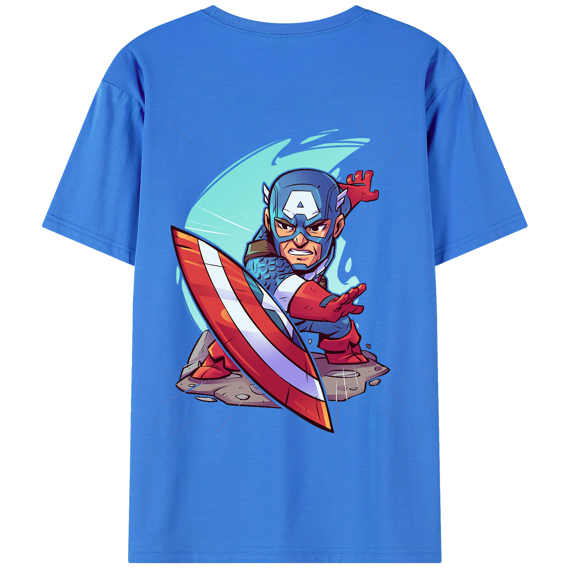 （画像用） アベンジャーズ The Avengers 綿100％ メンズ半袖Tシャツ（バックプリント） 通気性