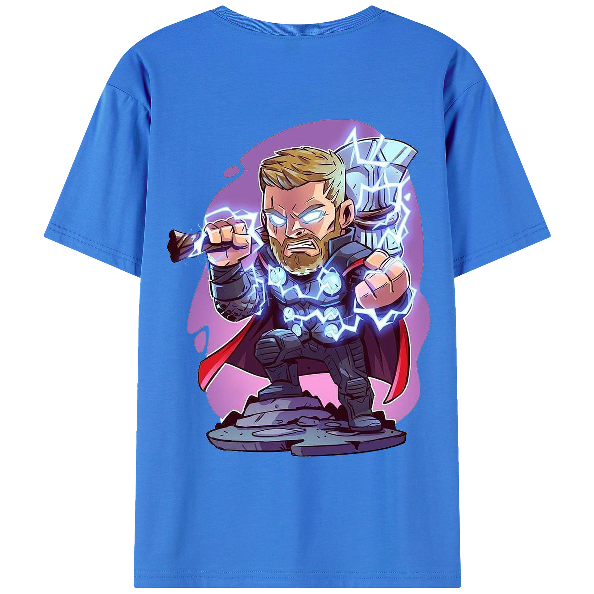 （画像用） アベンジャーズ The Avengers 綿100％ メンズ半袖Tシャツ（バックプリント） 通気性
