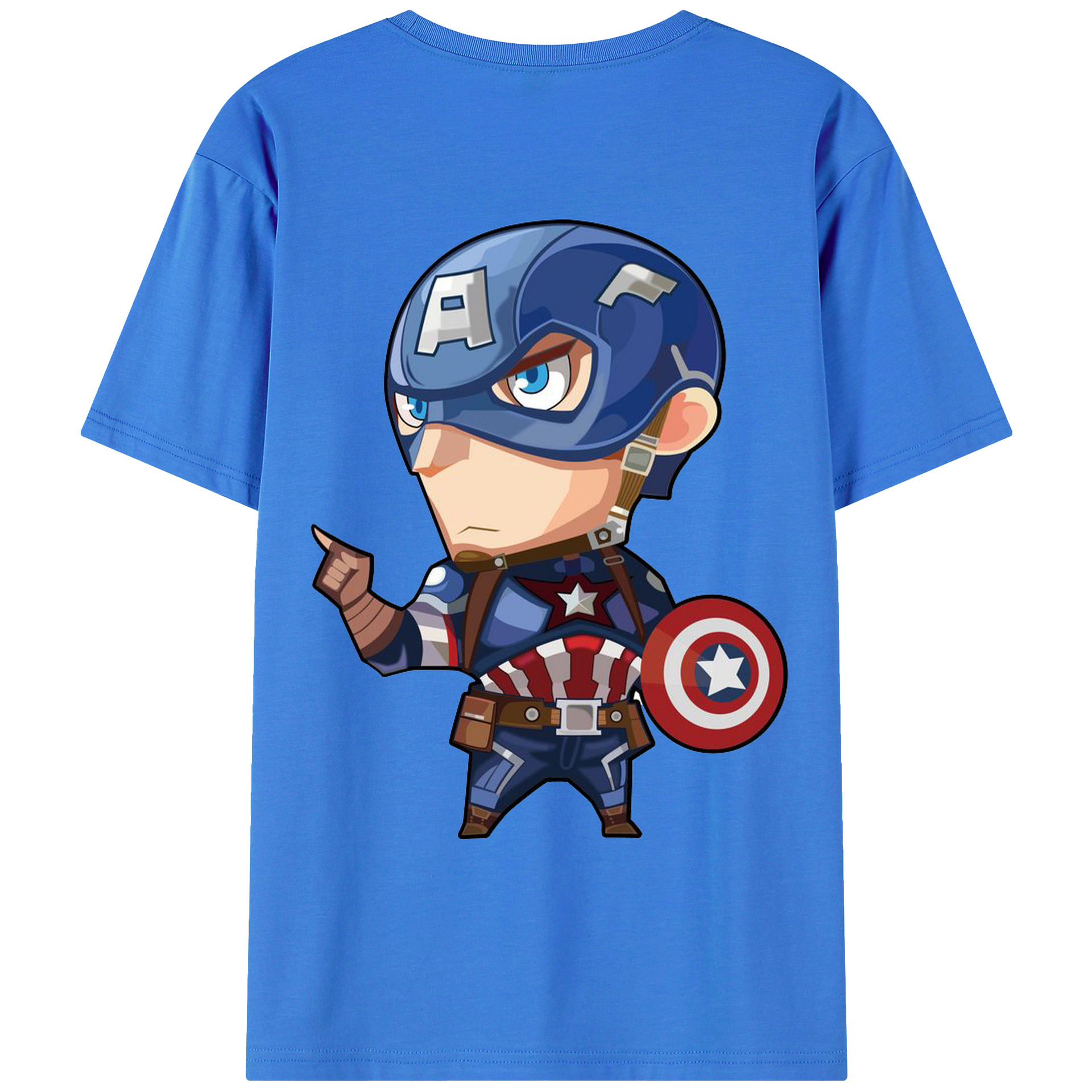 （画像用） アベンジャーズ The Avengers 綿100％ メンズ半袖Tシャツ（バックプリント） 通気性