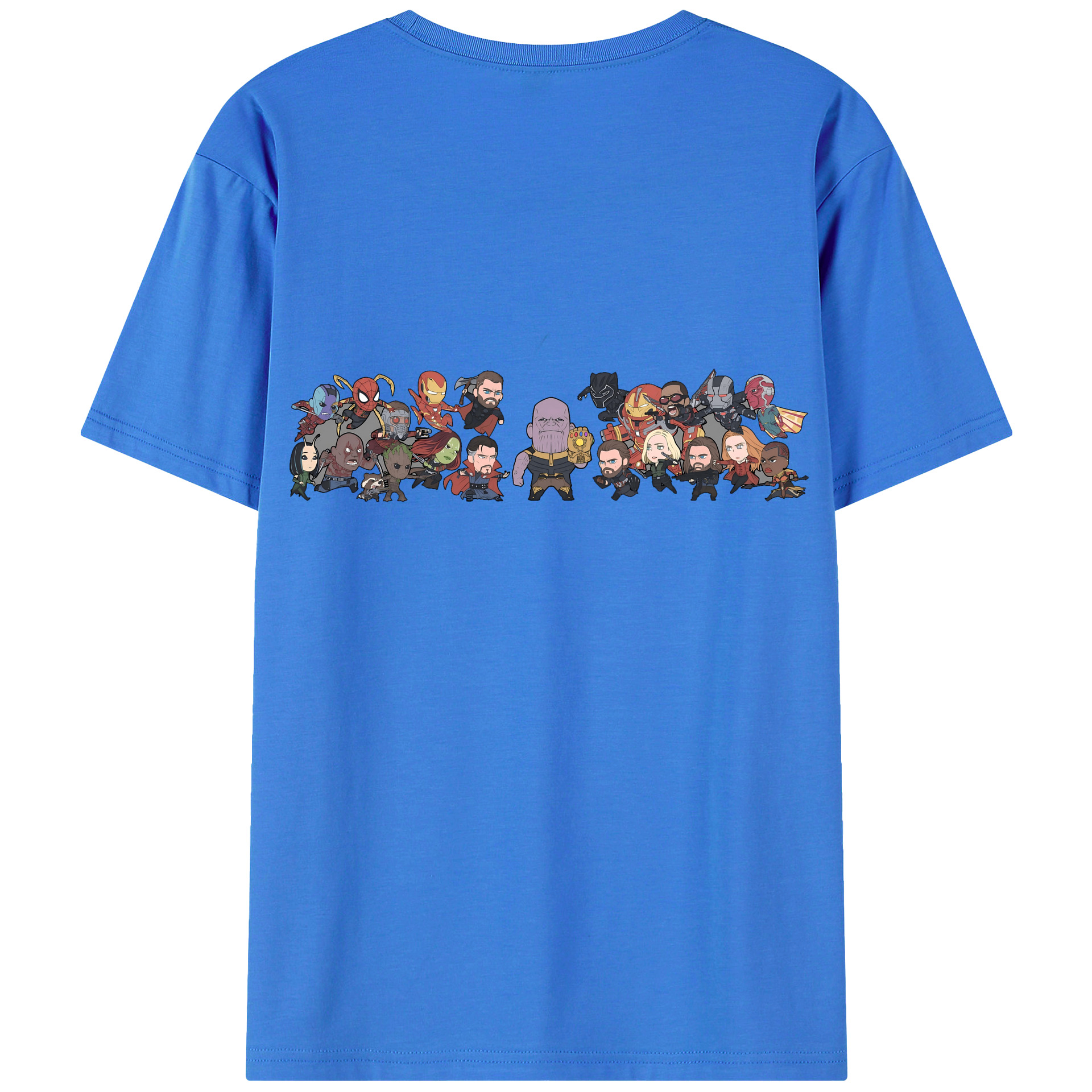 （画像用） アベンジャーズ The Avengers 綿100％ メンズ半袖Tシャツ（バックプリント） 通気性