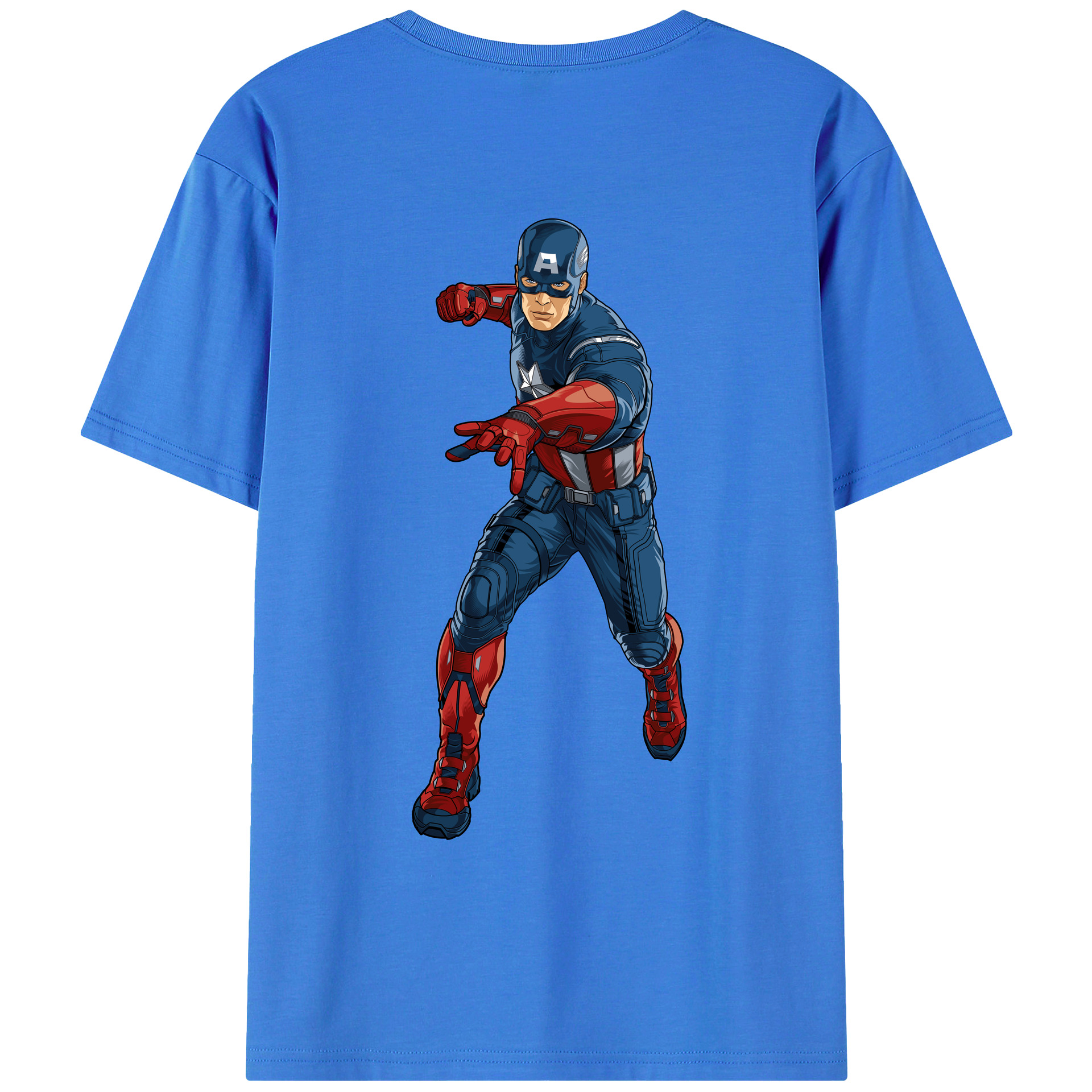 （画像用） アベンジャーズ The Avengers 綿100％ メンズ半袖Tシャツ（バックプリント） 通気性
