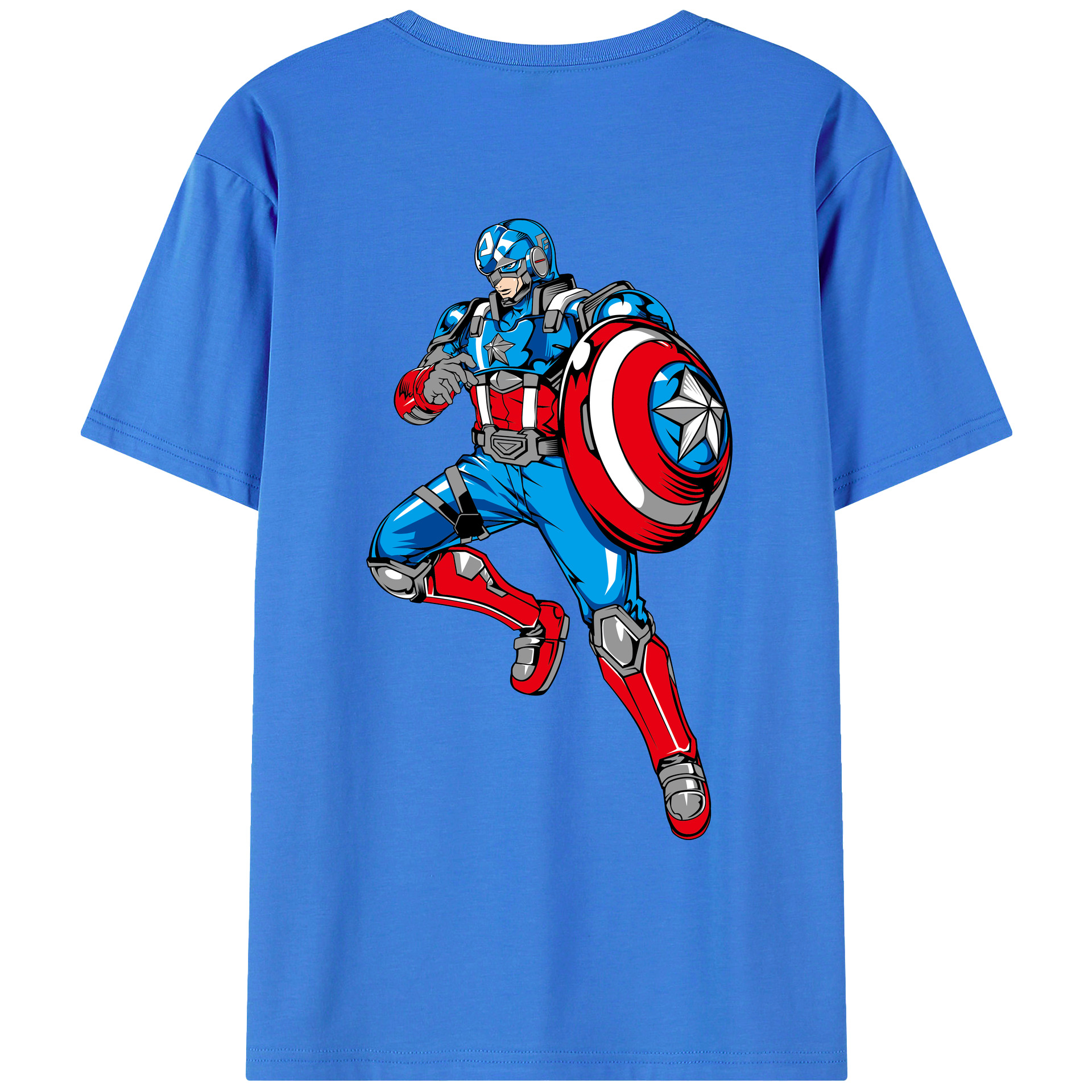 （画像用） アベンジャーズ The Avengers 綿100％ メンズ半袖Tシャツ（バックプリント） 通気性
