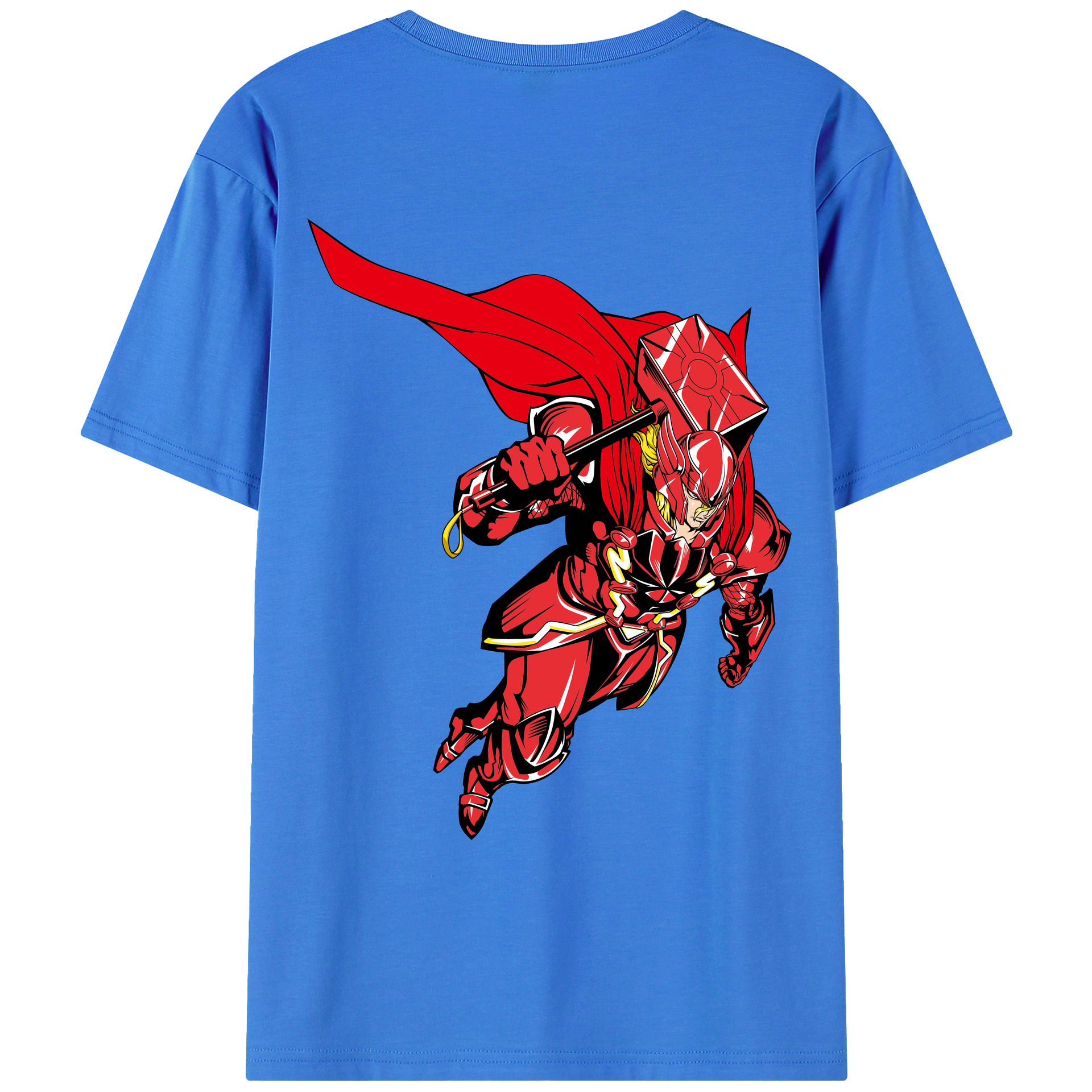 （画像用） アベンジャーズ The Avengers 綿100％ メンズ半袖Tシャツ（バックプリント） 通気性