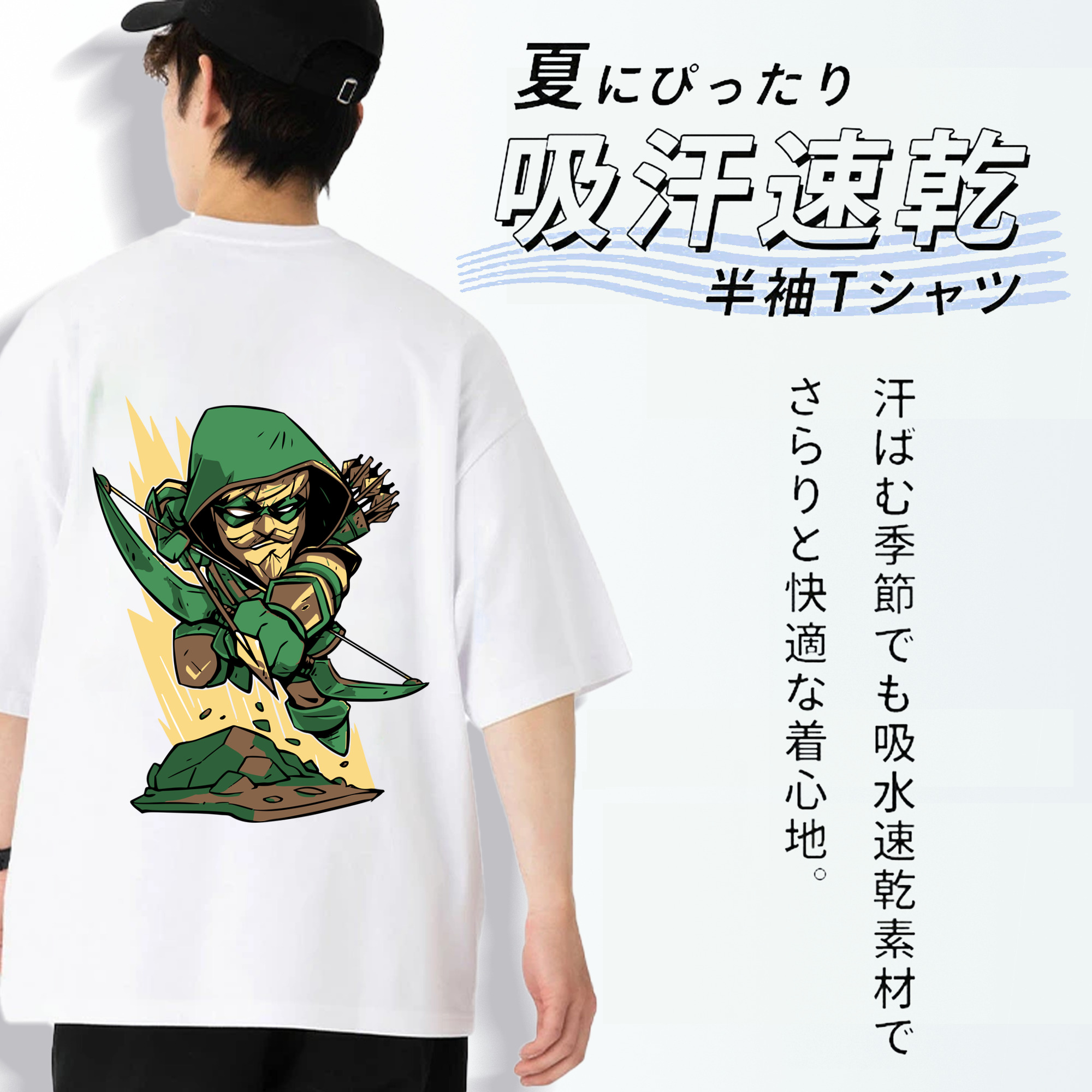 アベンジャーズ The Avengers 綿100％ メンズ半袖Tシャツ（バックプリント） 通気性