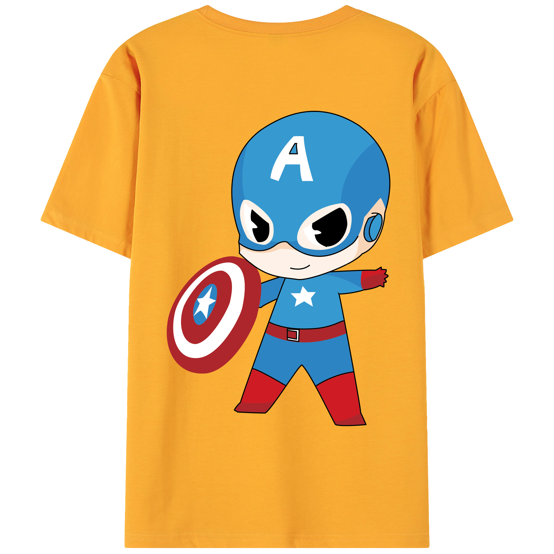 （画像用） アベンジャーズ The Avengers 綿100％ メンズ半袖Tシャツ（バックプリント） 通気性