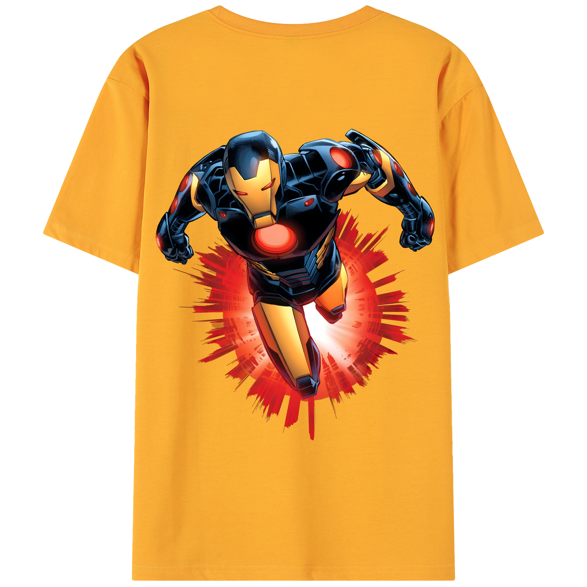 （画像用） アベンジャーズ The Avengers 綿100％ メンズ半袖Tシャツ（バックプリント） 通気性
