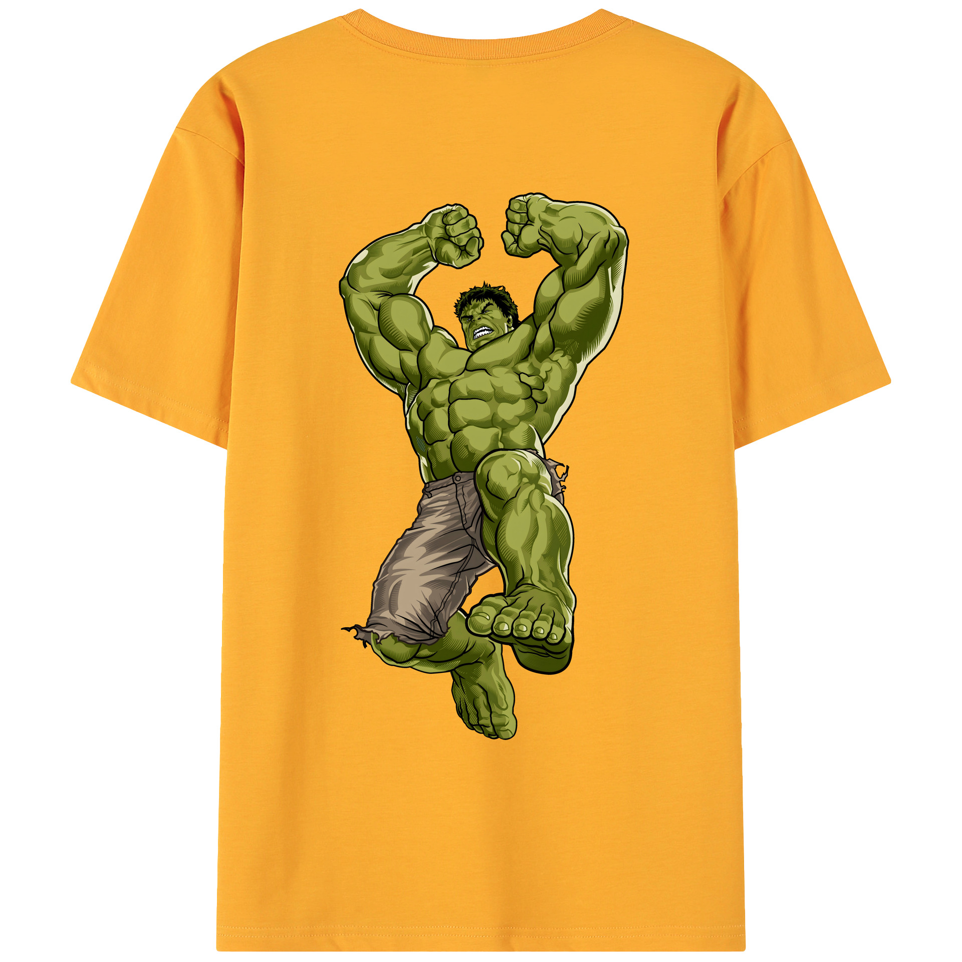 （画像用） アベンジャーズ The Avengers 綿100％ メンズ半袖Tシャツ（バックプリント） 通気性