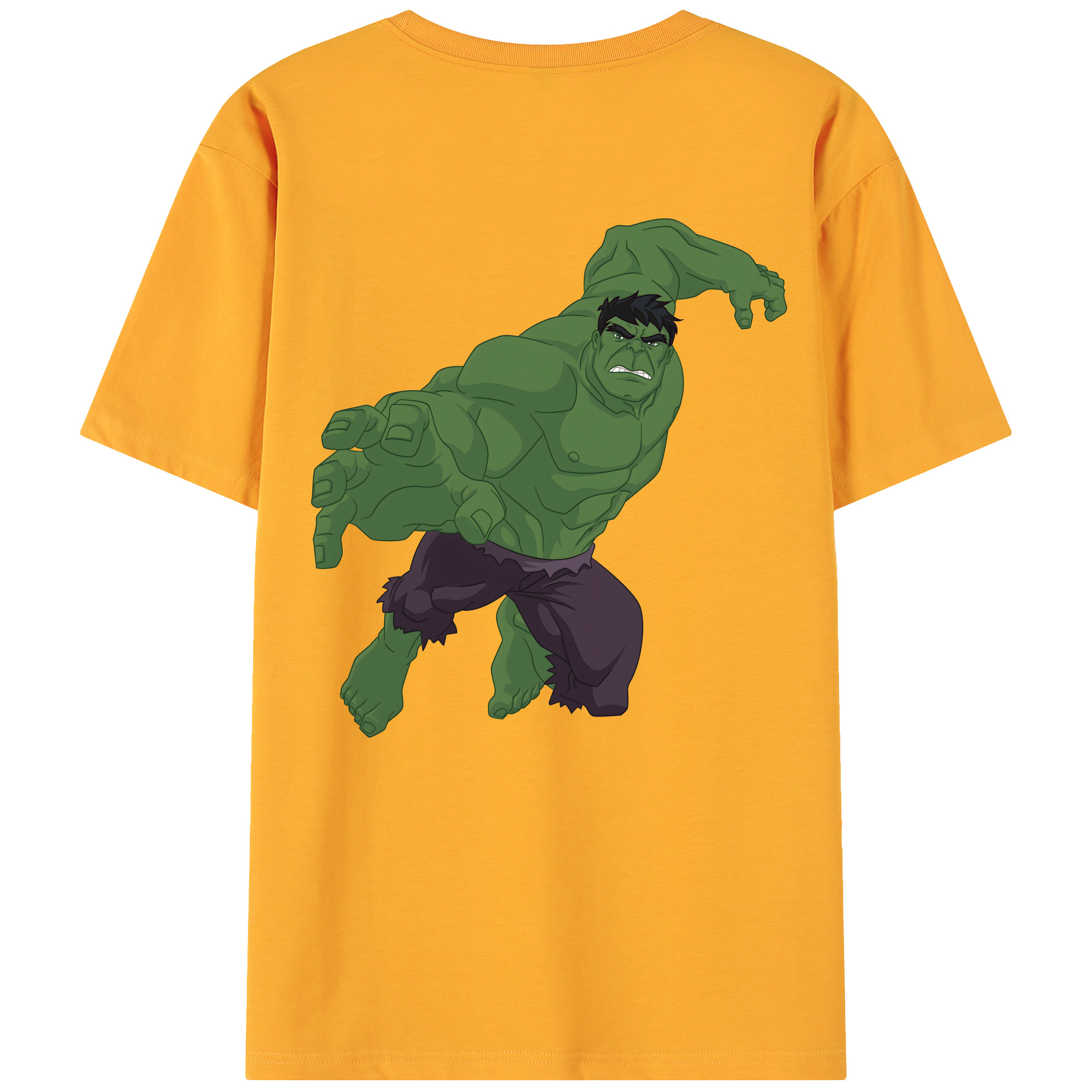 （画像用） アベンジャーズ The Avengers 綿100％ メンズ半袖Tシャツ（バックプリント） 通気性