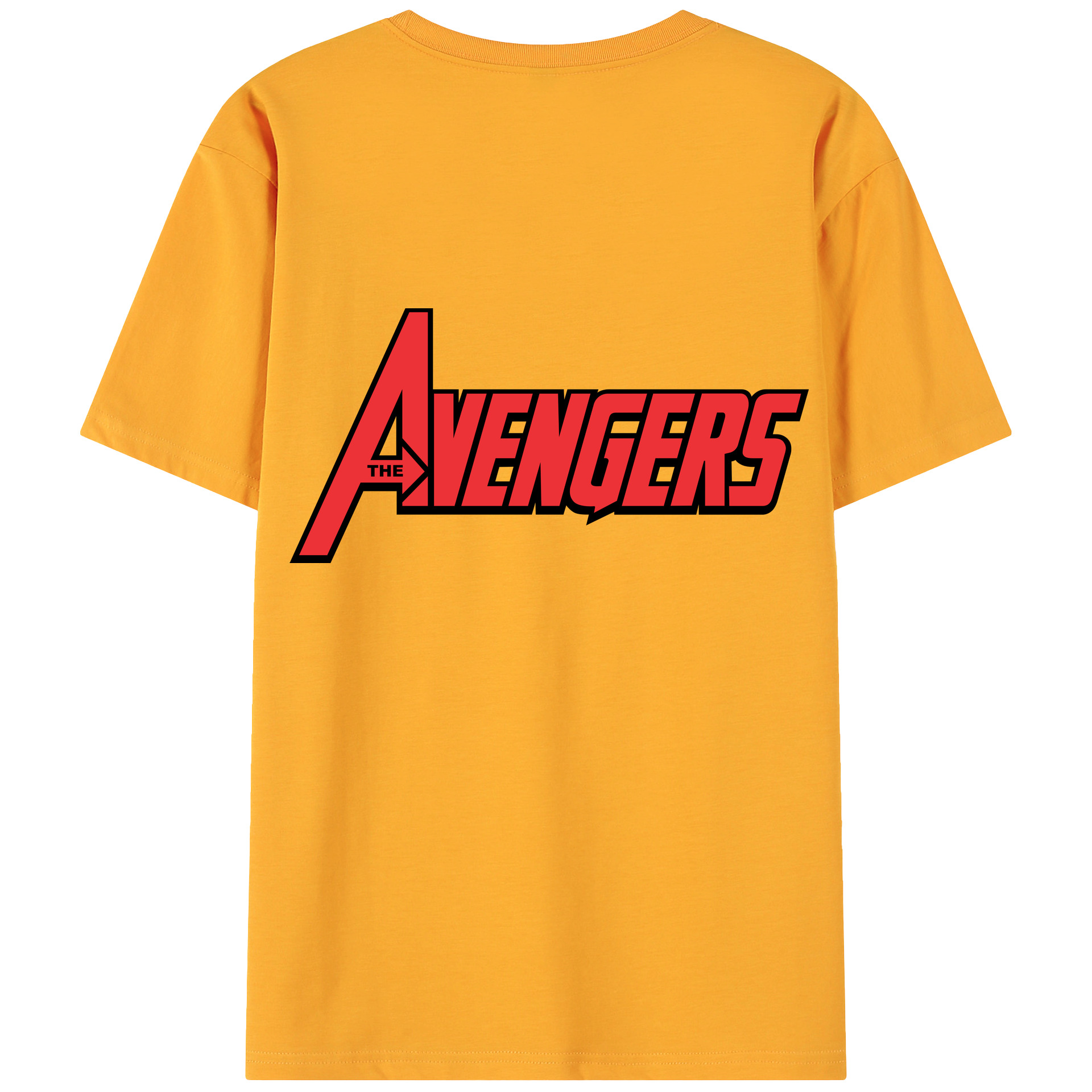 （画像用） アベンジャーズ The Avengers 綿100％ メンズ半袖Tシャツ（バックプリント） 通気性
