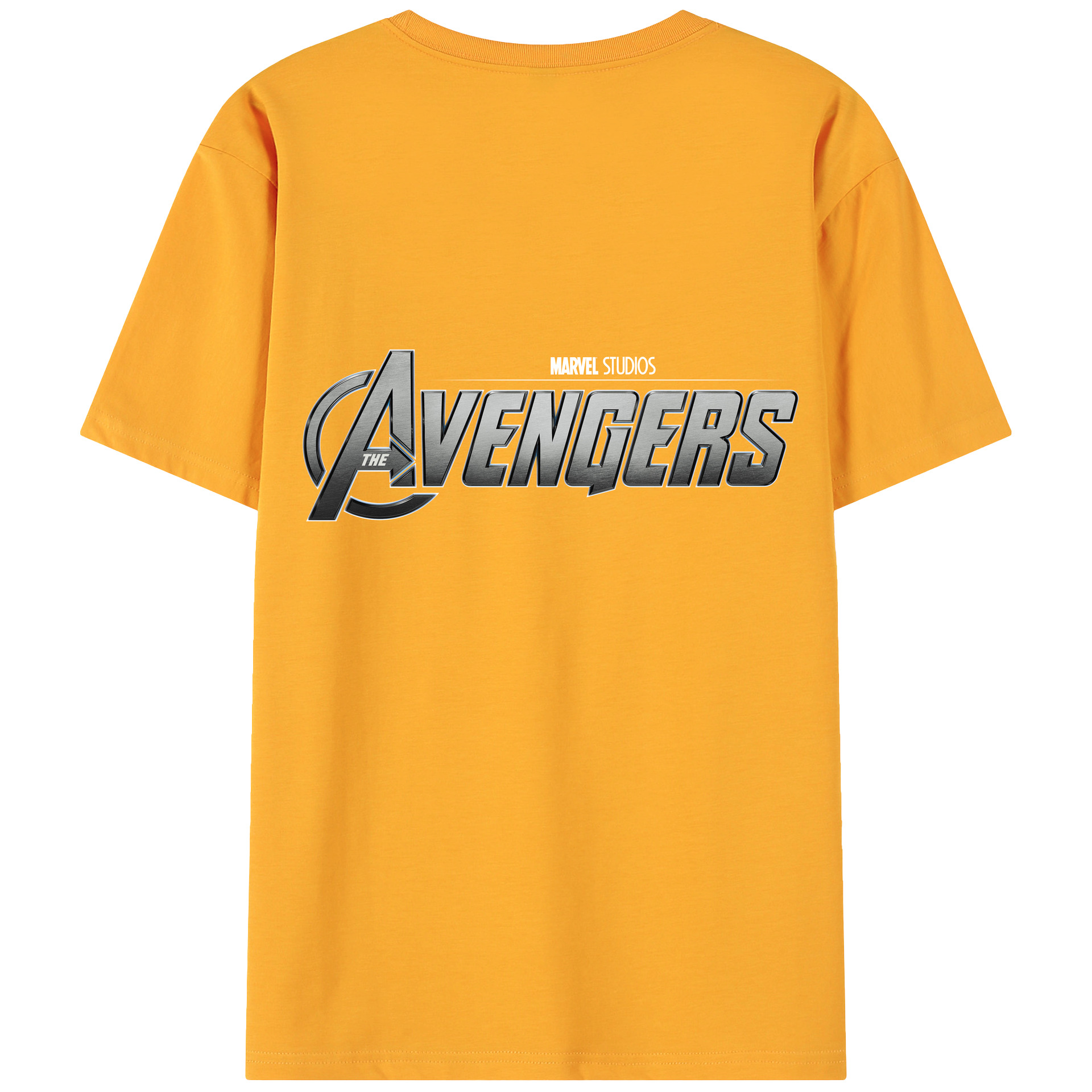 （画像用） アベンジャーズ The Avengers 綿100％ メンズ半袖Tシャツ（バックプリント） 通気性