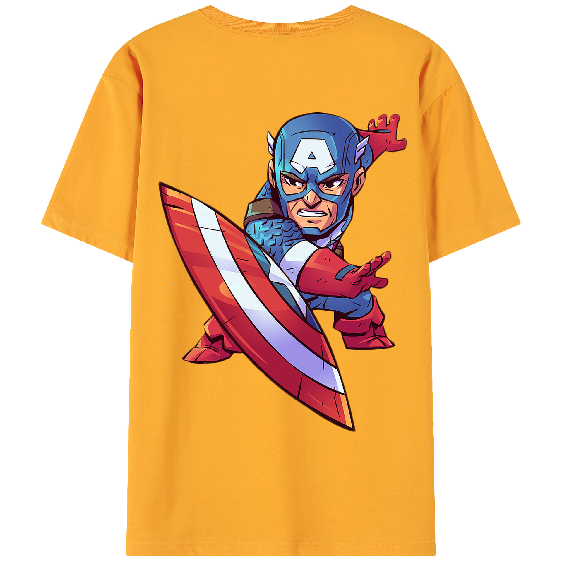 （画像用） アベンジャーズ The Avengers 綿100％ メンズ半袖Tシャツ（バックプリント） 通気性