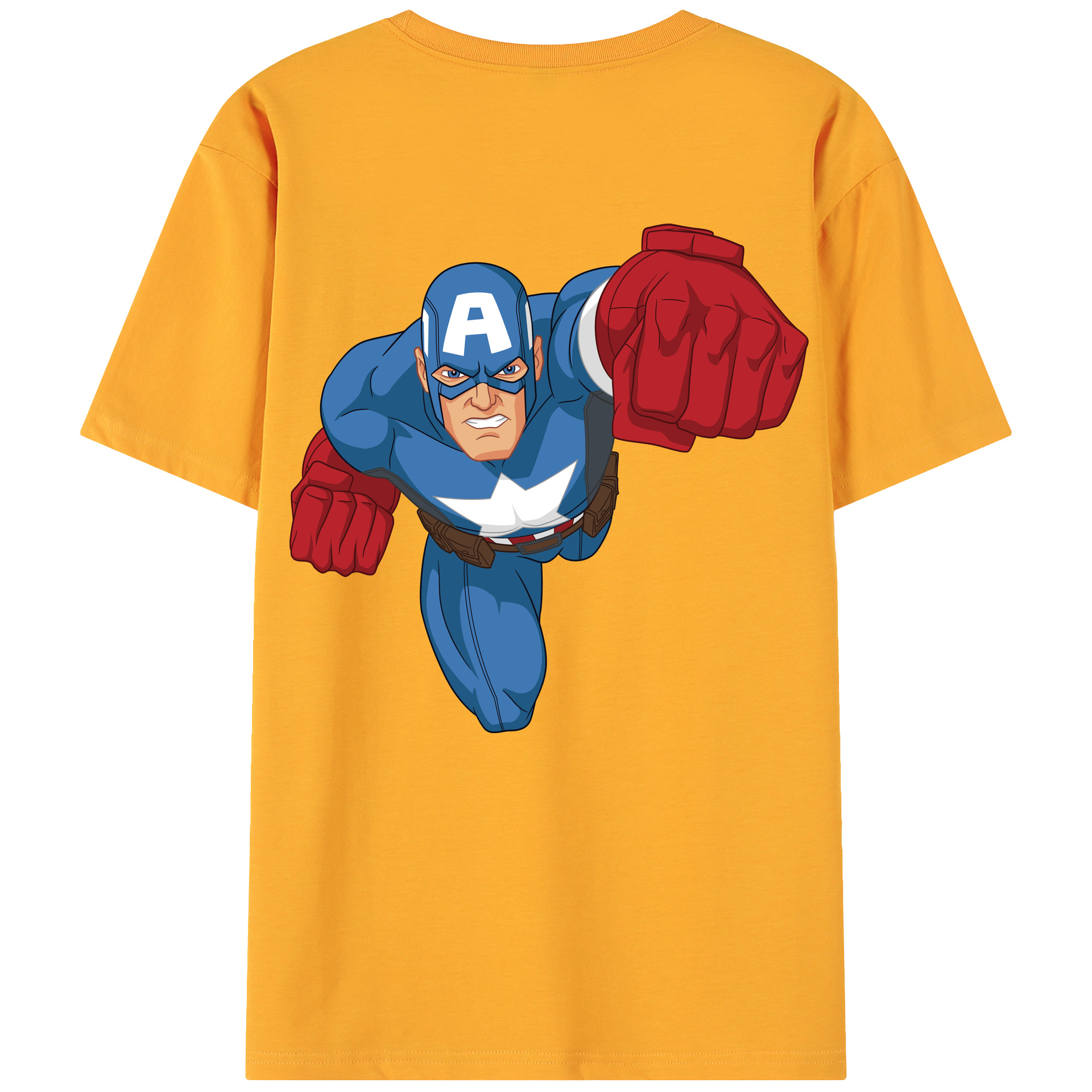 （画像用） アベンジャーズ The Avengers 綿100％ メンズ半袖Tシャツ（バックプリント） 通気性