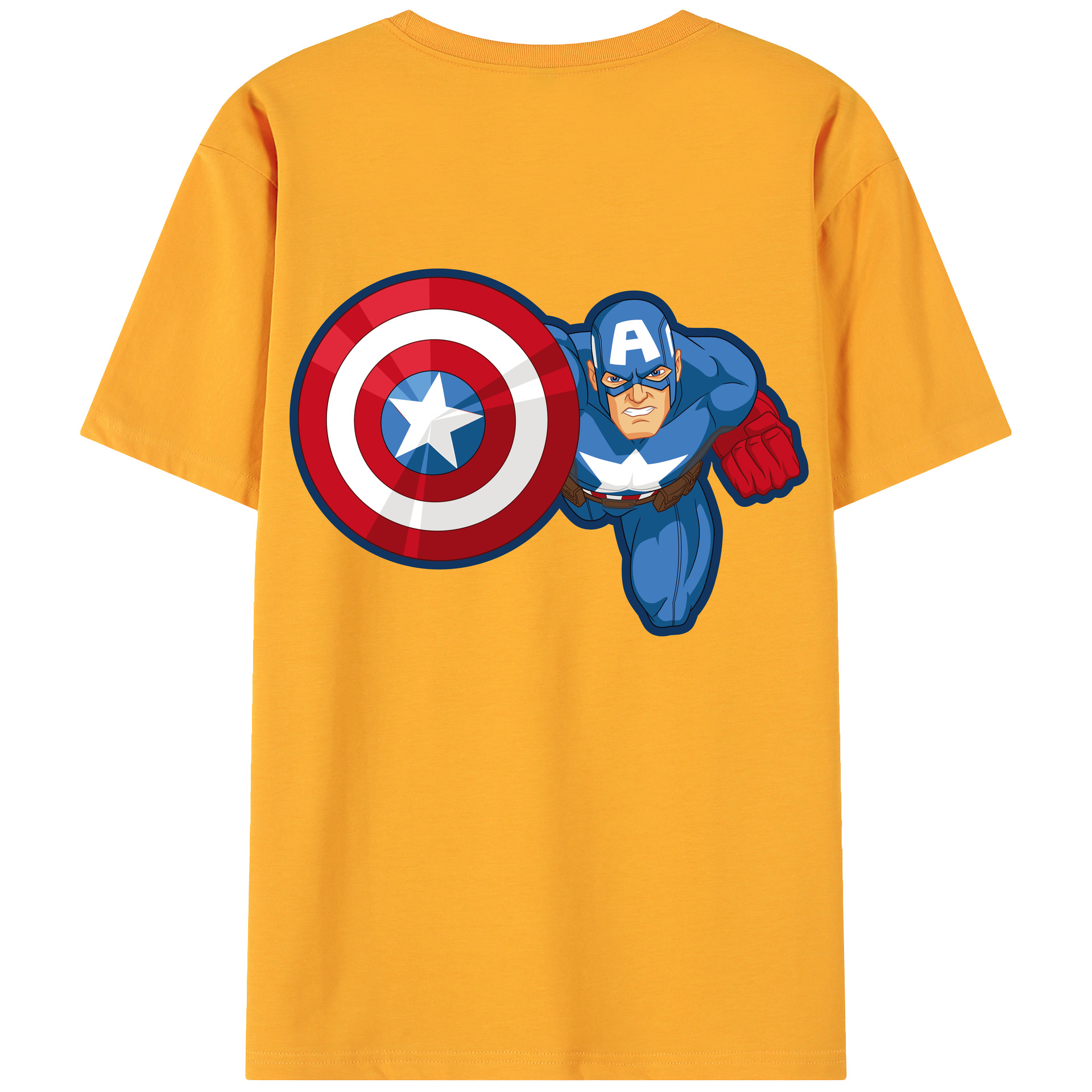 （画像用） アベンジャーズ The Avengers 綿100％ メンズ半袖Tシャツ（バックプリント） 通気性