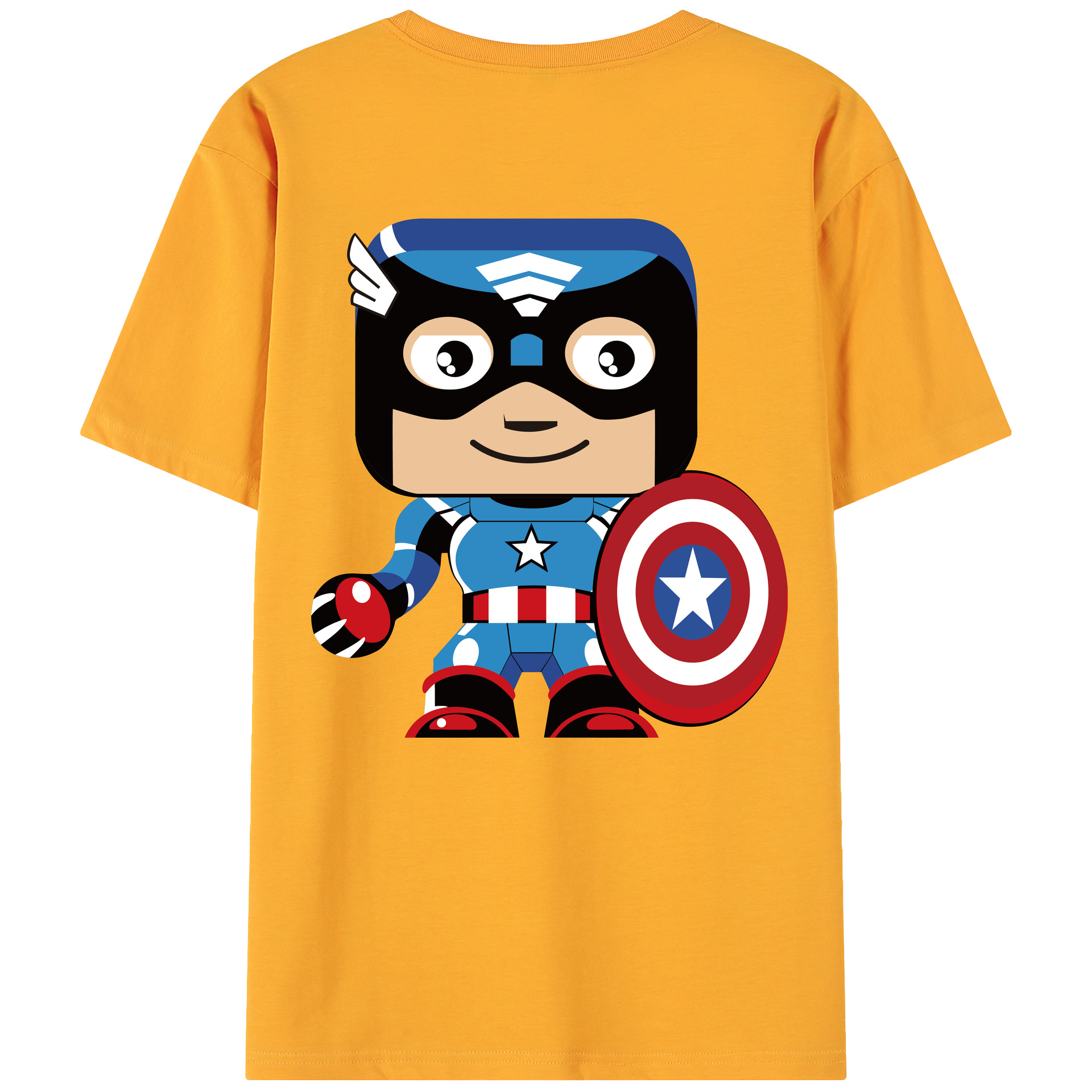 （画像用） アベンジャーズ The Avengers 綿100％ メンズ半袖Tシャツ（バックプリント） 通気性
