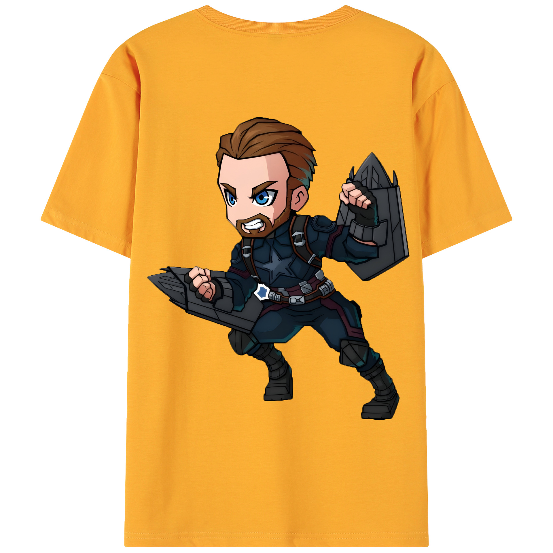 （画像用） アベンジャーズ The Avengers 綿100％ メンズ半袖Tシャツ（バックプリント） 通気性