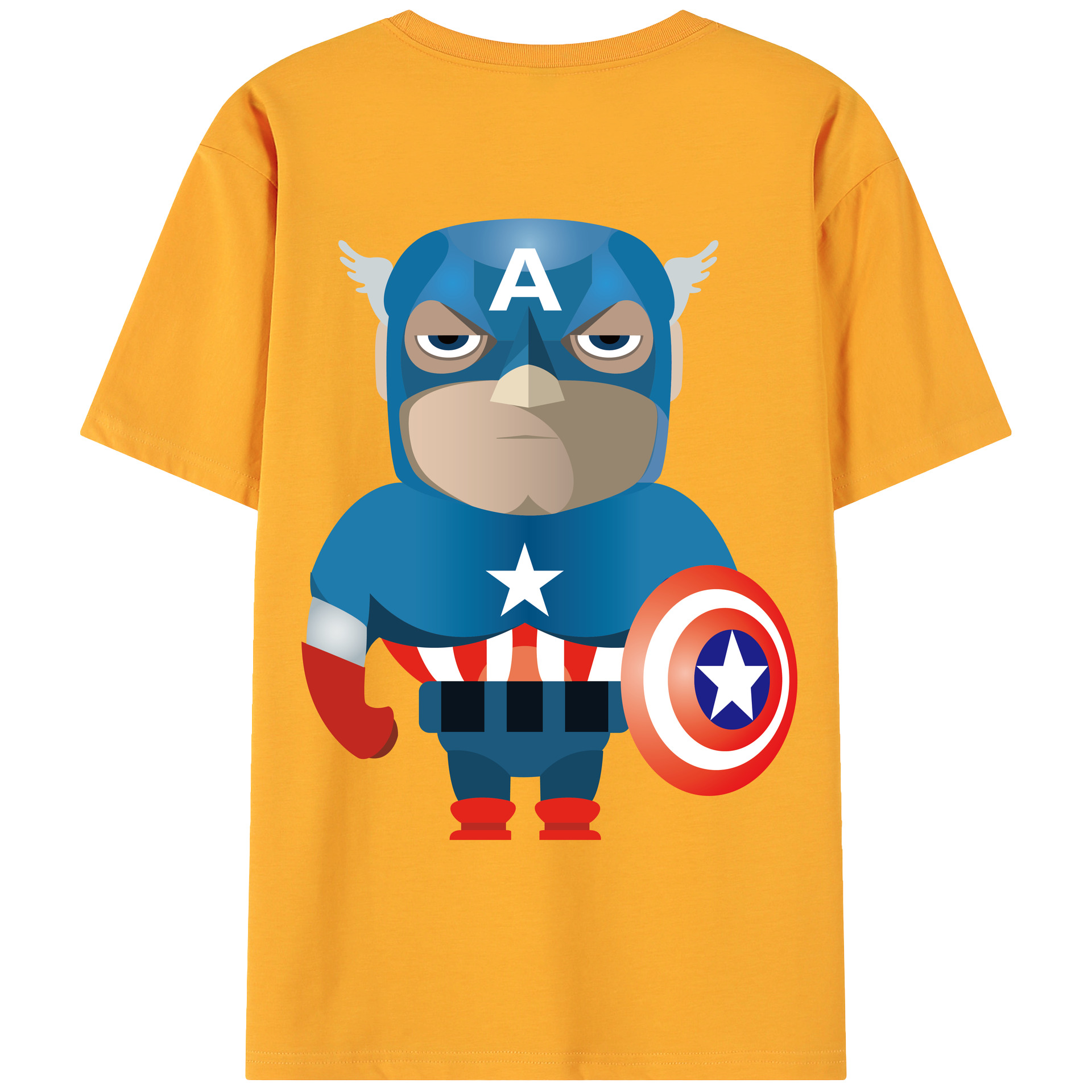 （画像用） アベンジャーズ The Avengers 綿100％ メンズ半袖Tシャツ（バックプリント） 通気性