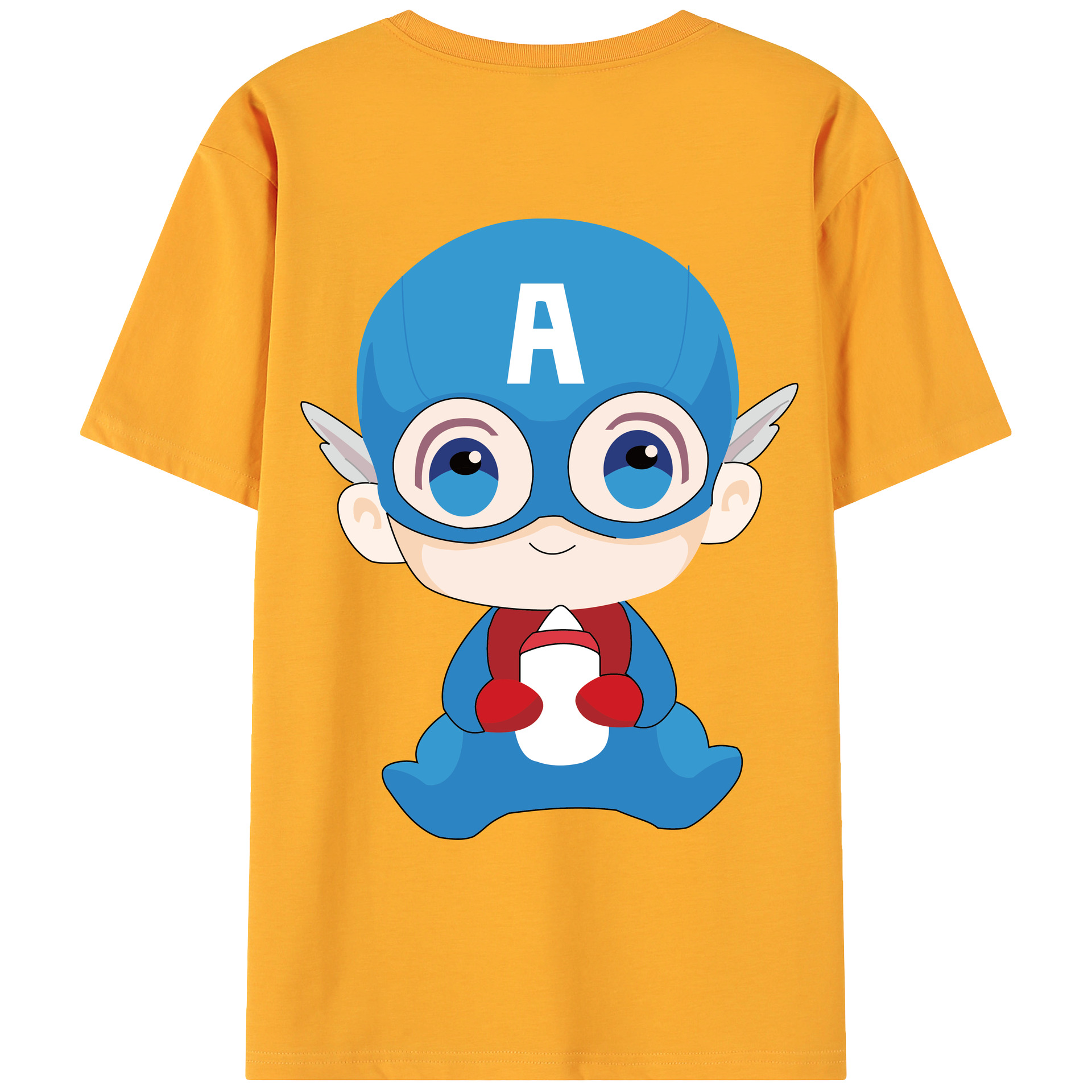 （画像用） アベンジャーズ The Avengers 綿100％ メンズ半袖Tシャツ（バックプリント） 通気性